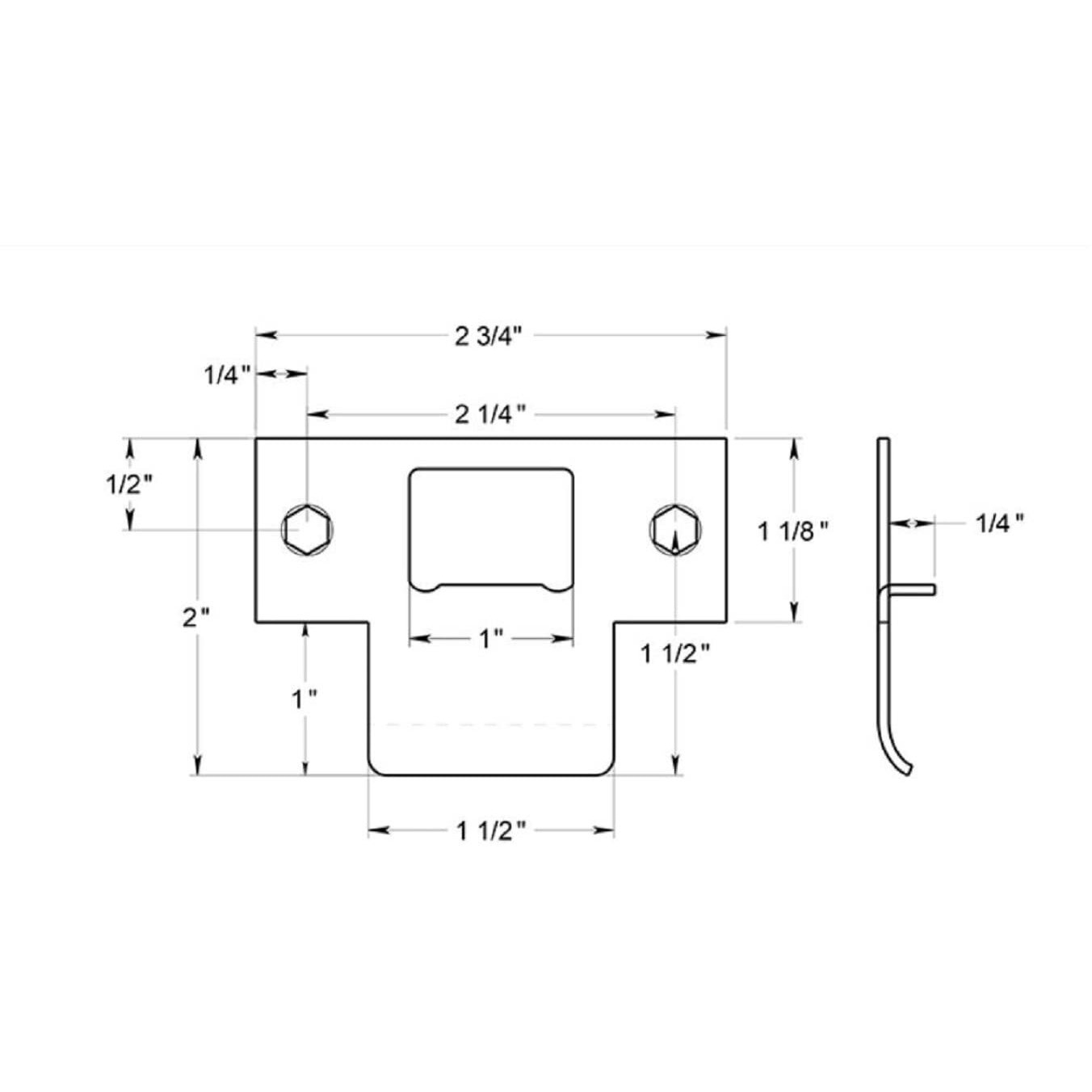 Deltana Tspe200U10B Miscellaneous Extended Lip T-Strike, Oil Rubbed Bronze
