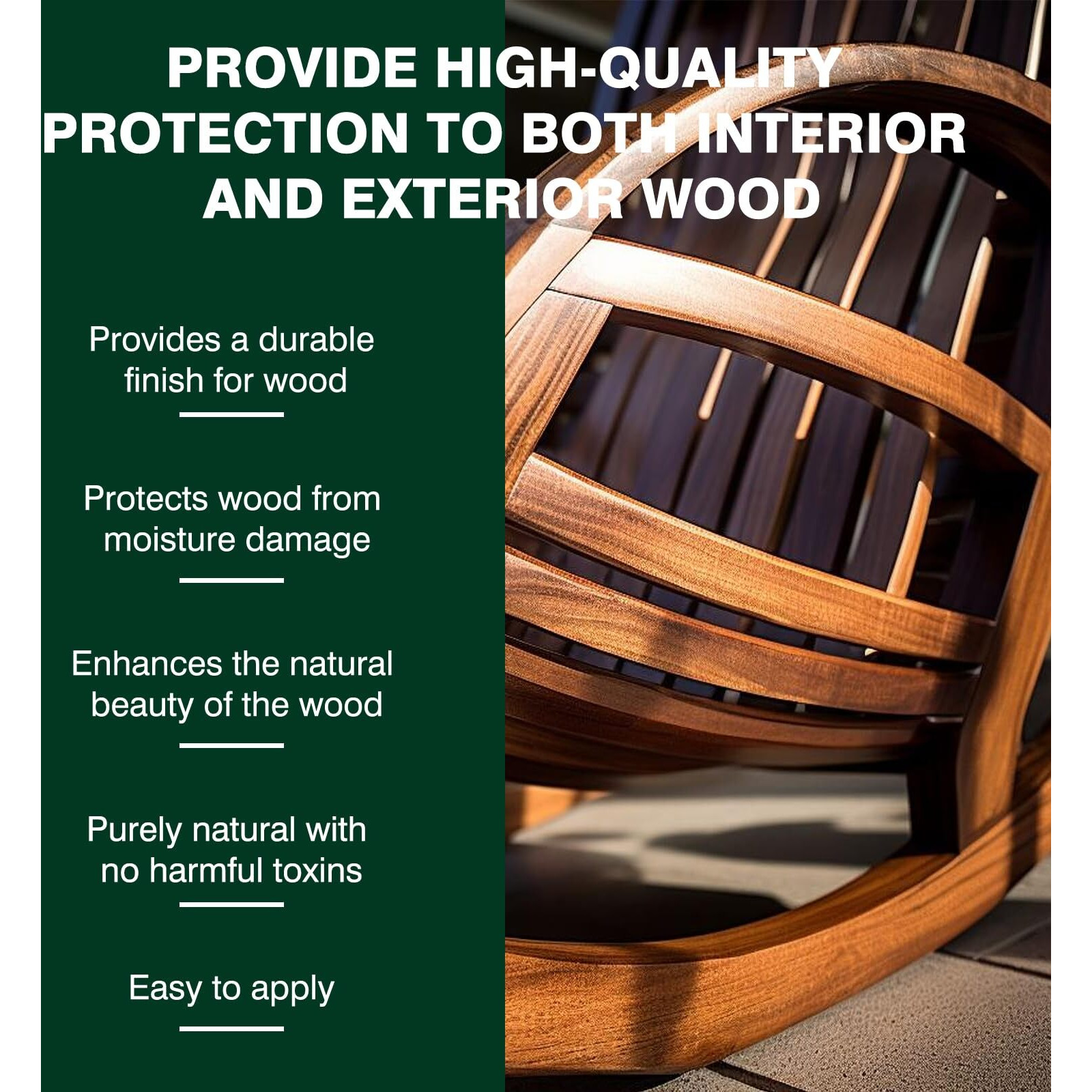 Danish Oil For Wood - Pure Polymerized Linseed Oil Wood Finish & Sealer - Ideal For Furniture, Butcher Blocks, Salad Bowls, & More - Restore & Protect, Fast Curing