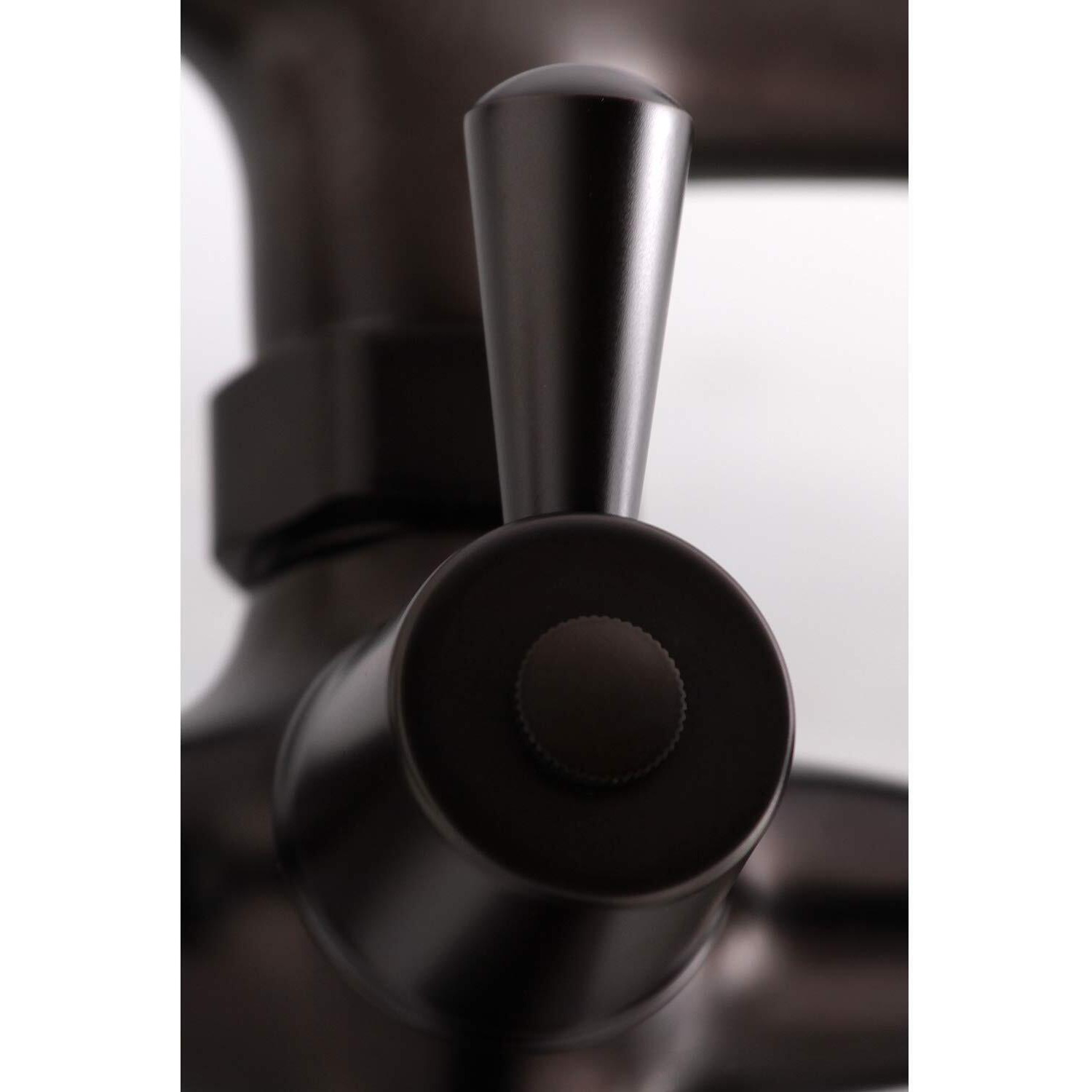 Kingston Brass Ks266Orb Kingston Clawfoot Tub Faucet, 6-Inch Adjustable Center, Oil-Rubbed Bronze