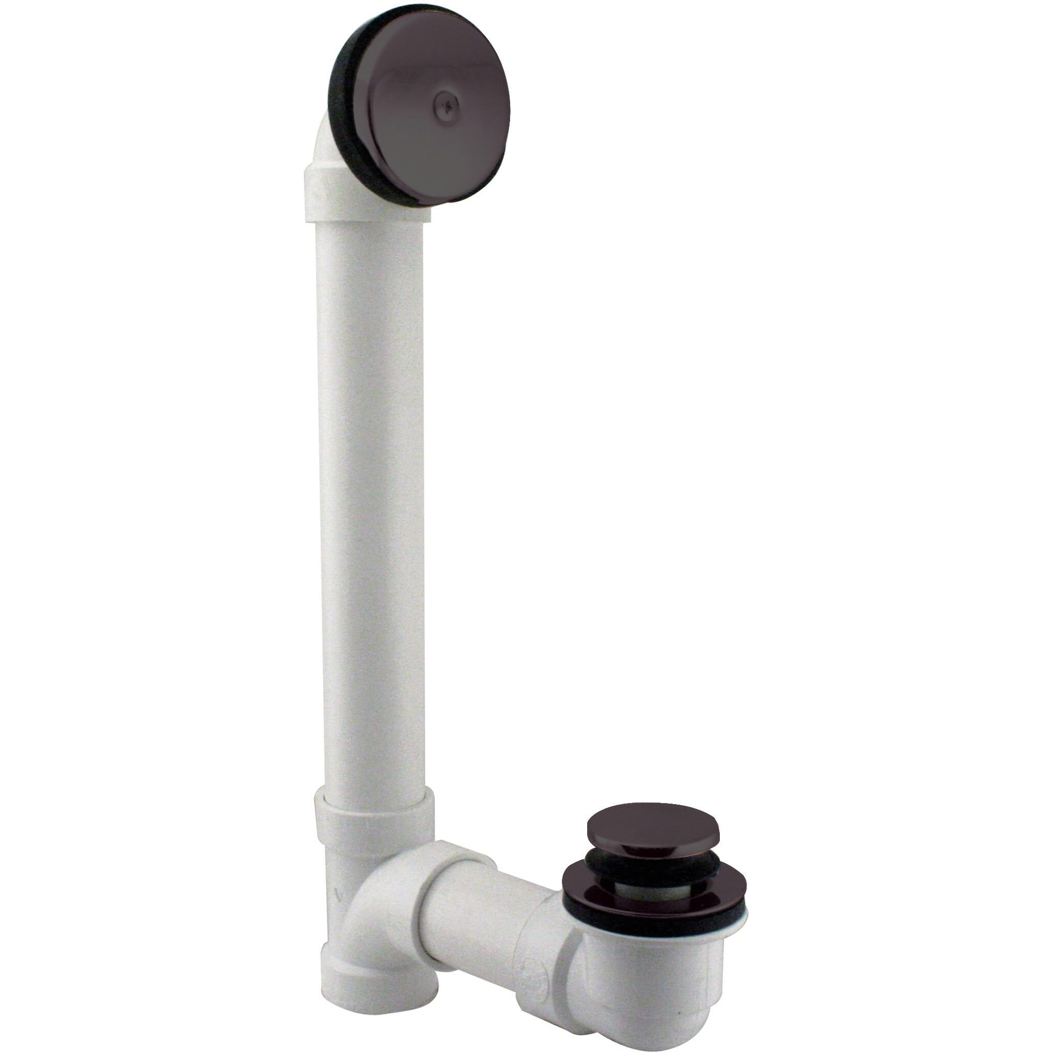 Westbrass Tip-Toe Sch. 40 Pvc Bath Waste With One-Hole Elbow, Oil Rubbed Bronze, D49321-12