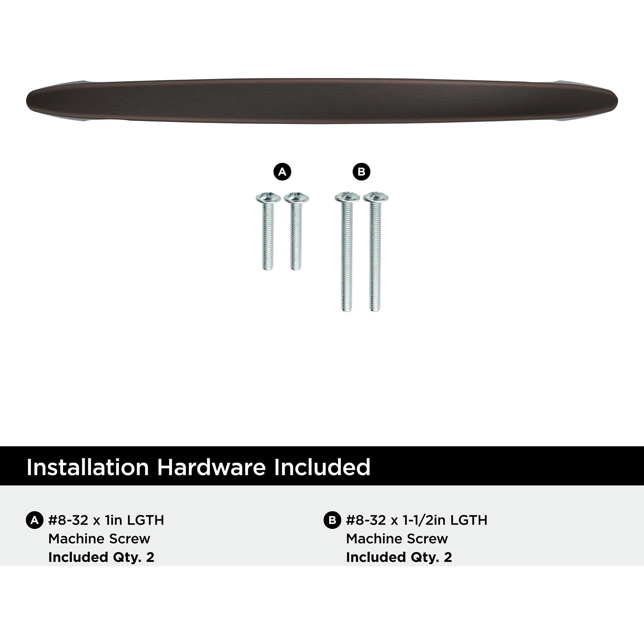 Amerock Arc 5-1/16 Inch (128Mm) Center-To-Center Oil-Rubbed Bronze Cabinet Pull - 25 Pack