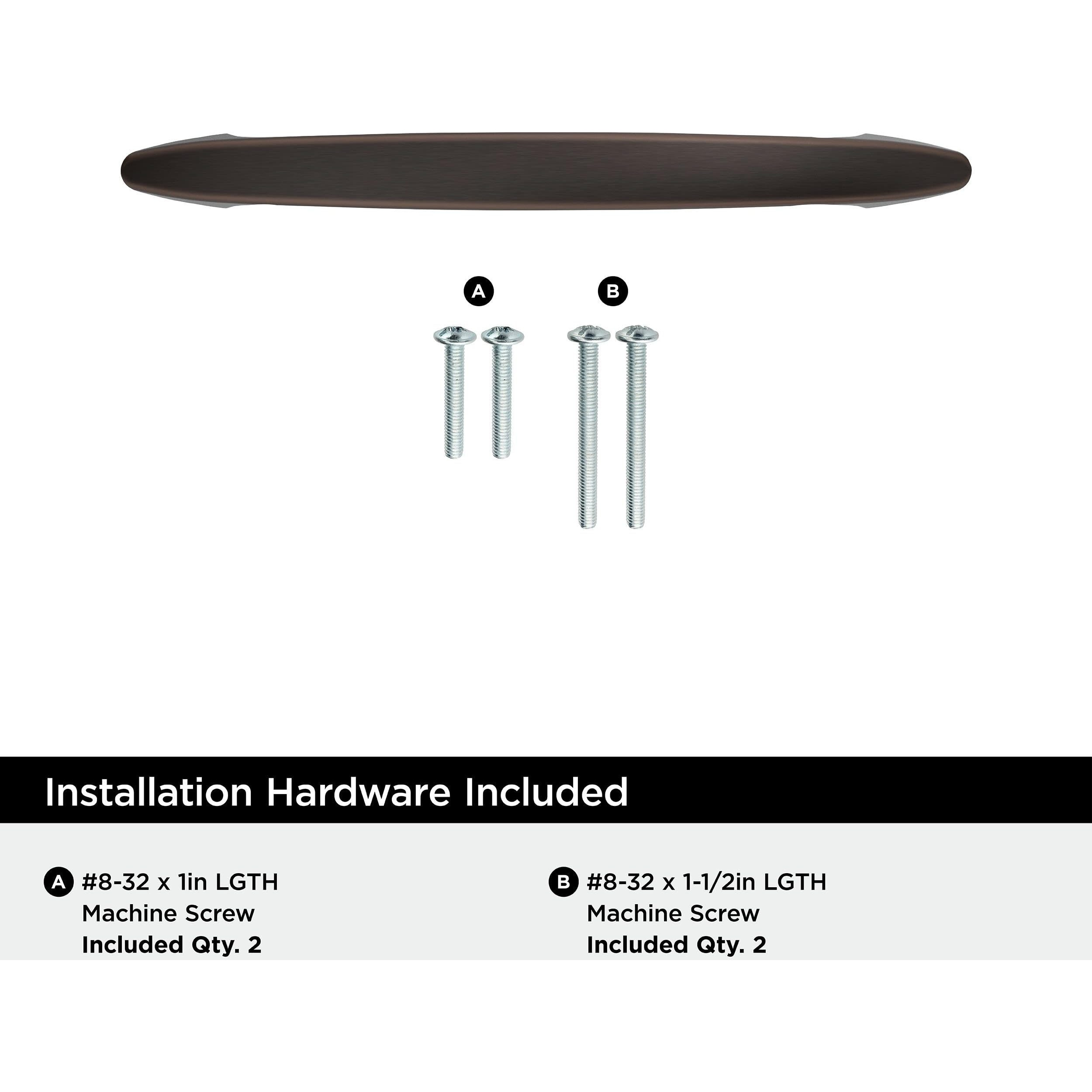 Amerock Arc 3-3/4 Inch (96Mm) Center-To-Center Oil-Rubbed Bronze Cabinet Pull - 25 Pack
