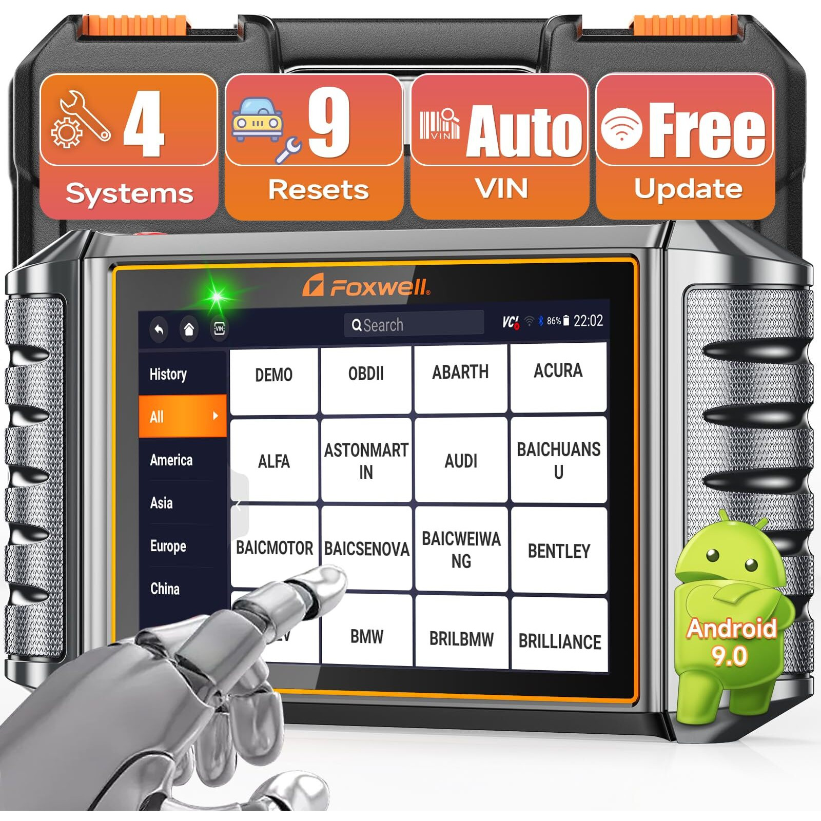 2025 Foxwell Nt716 Obd2 Scanner Bidirectional Control 9+ Resets Scan Tool Abs Srs Transmission Engine Diagnostic Code Reader Wifi Update Injector Coding/D-P-F/Bms/Abs Bleed/Oil/Epb/Tpms/Sas/Throttle