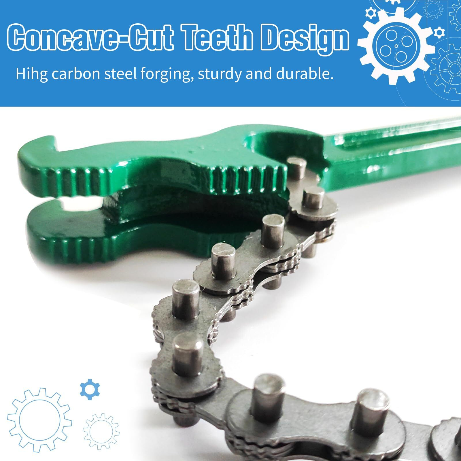 Liplopbest 3 Pcs Heavy Duty Chain Wrench, 9 Inch 12 Inch 16 Inch Adjustable Oil Filter Chain Wrench Fits 1.5 Inch To 8 Inch Diameter For Pipe Car Repair, Green