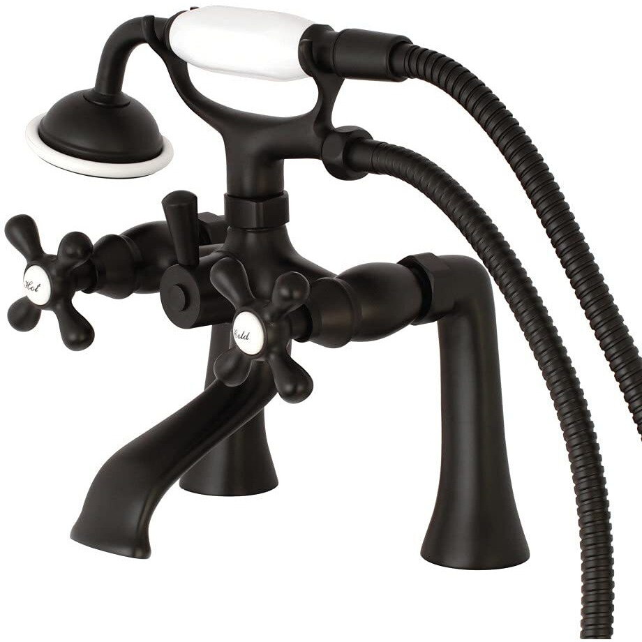 Kingston Brass Ks268Orb Kingston Clawfoot Tub Faucet, 7-Inch Center, Oil-Rubbed Bronze