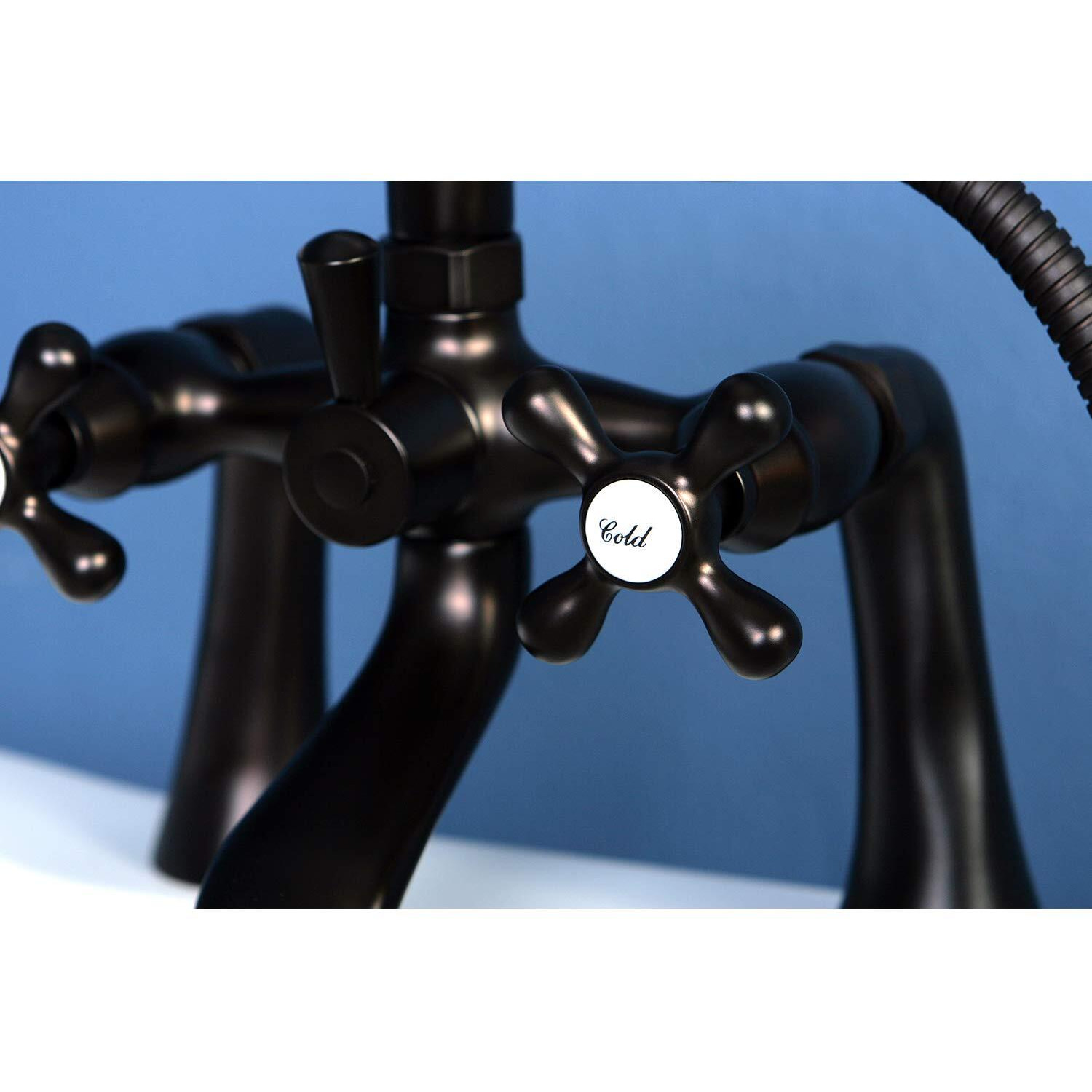 Kingston Brass Ks268Orb Kingston Clawfoot Tub Faucet, 7-Inch Center, Oil-Rubbed Bronze