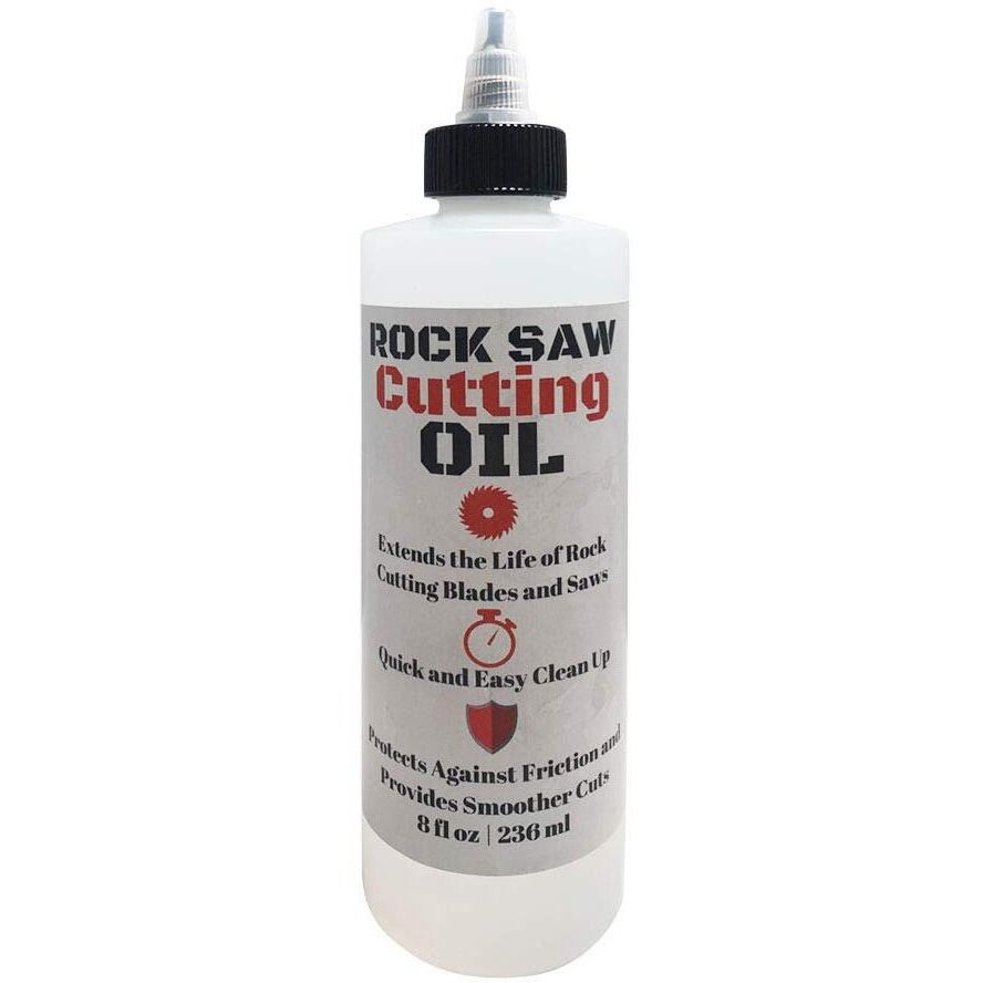 Rock Saw Cutting Oil - 8 Oz - Odorless & Clear Lapidary Saw Coolant With Anti-Rust And Anti-Corrosion Inhibitors