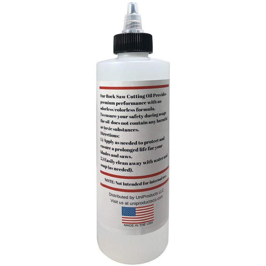 Rock Saw Cutting Oil - 8 Oz - Odorless & Clear Lapidary Saw Coolant With Anti-Rust And Anti-Corrosion Inhibitors
