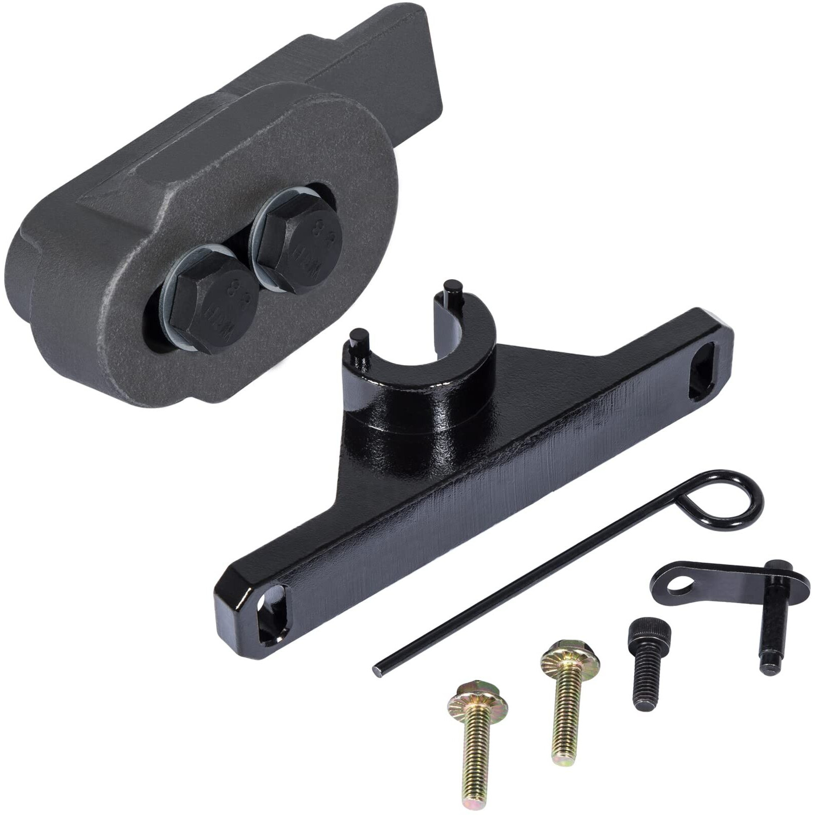 Heavy Duty 2801 Flywheel Holder Flex Plate Lock Tool For Replacing Timing Chain + 7676 Oil Seal Repair Kit With Balance Shaft & Oil Pump Alignment Tool Set For Bmw 1 2 3 4 Series N20 N26 Engines