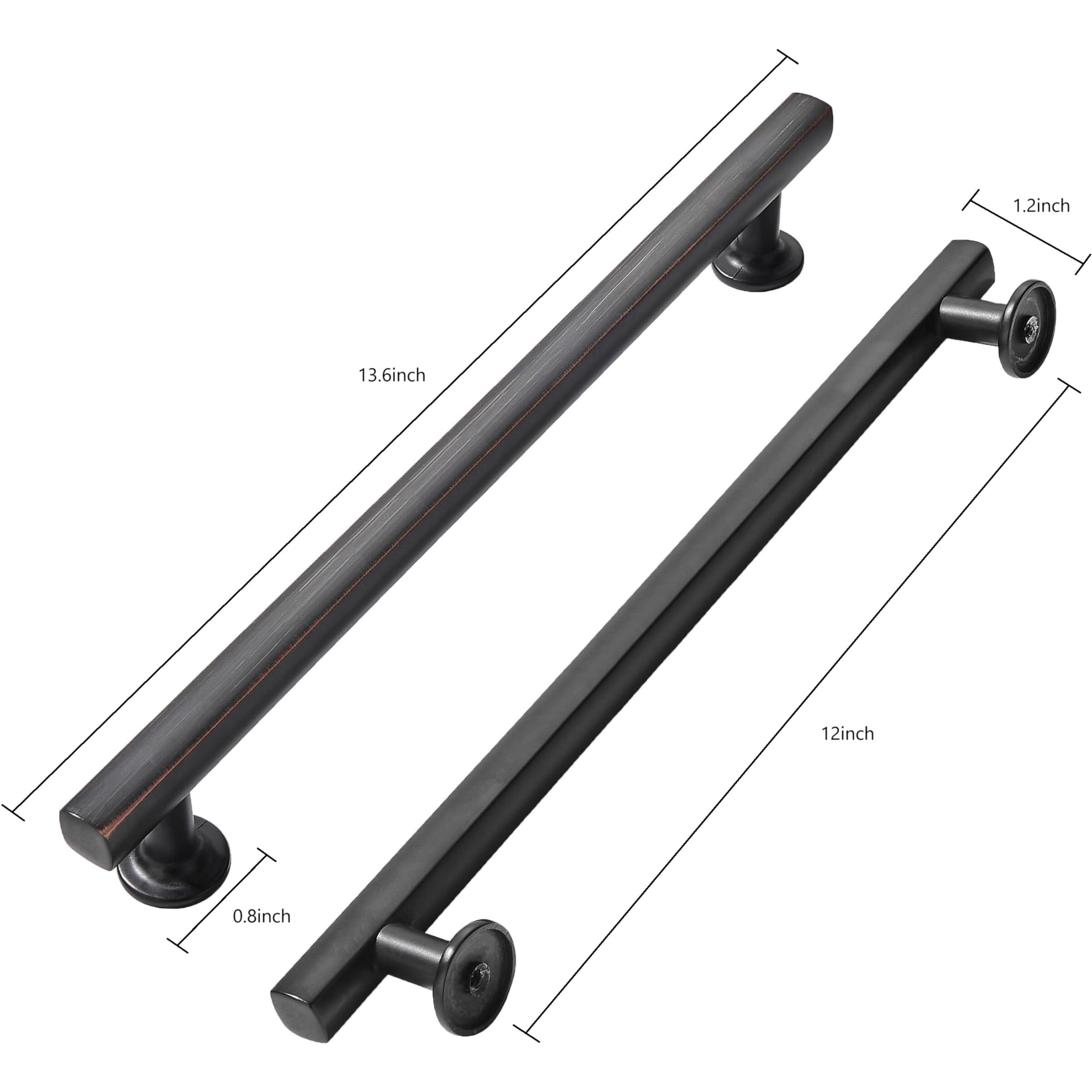 Khtumeware 5 Pack 12 Inch(305Mm) Oil Rubbed Bronze Cabinet Pulls Kitchen Solid Heavy Duty Venetian Bronze Cabinet Pulls Kitchen Cabinet Hardware For Cupboard Drawer Handles Dresser Pulls