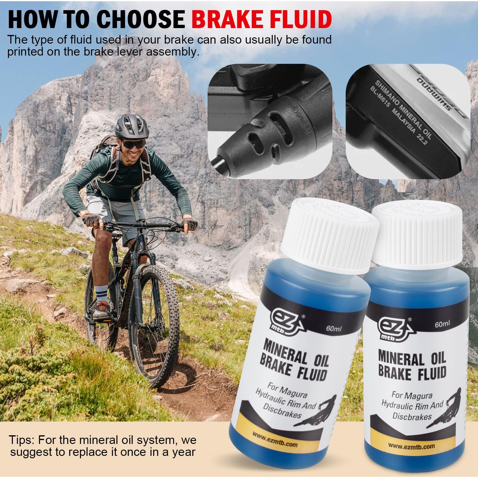 Youmaystory Brake Bleed Kit For Magura Hydraulic Disc Brakes. Bicycle Hydraulic Brake Bleed Kit Including High Performance Mineral Oil Brake Fluid 120Ml