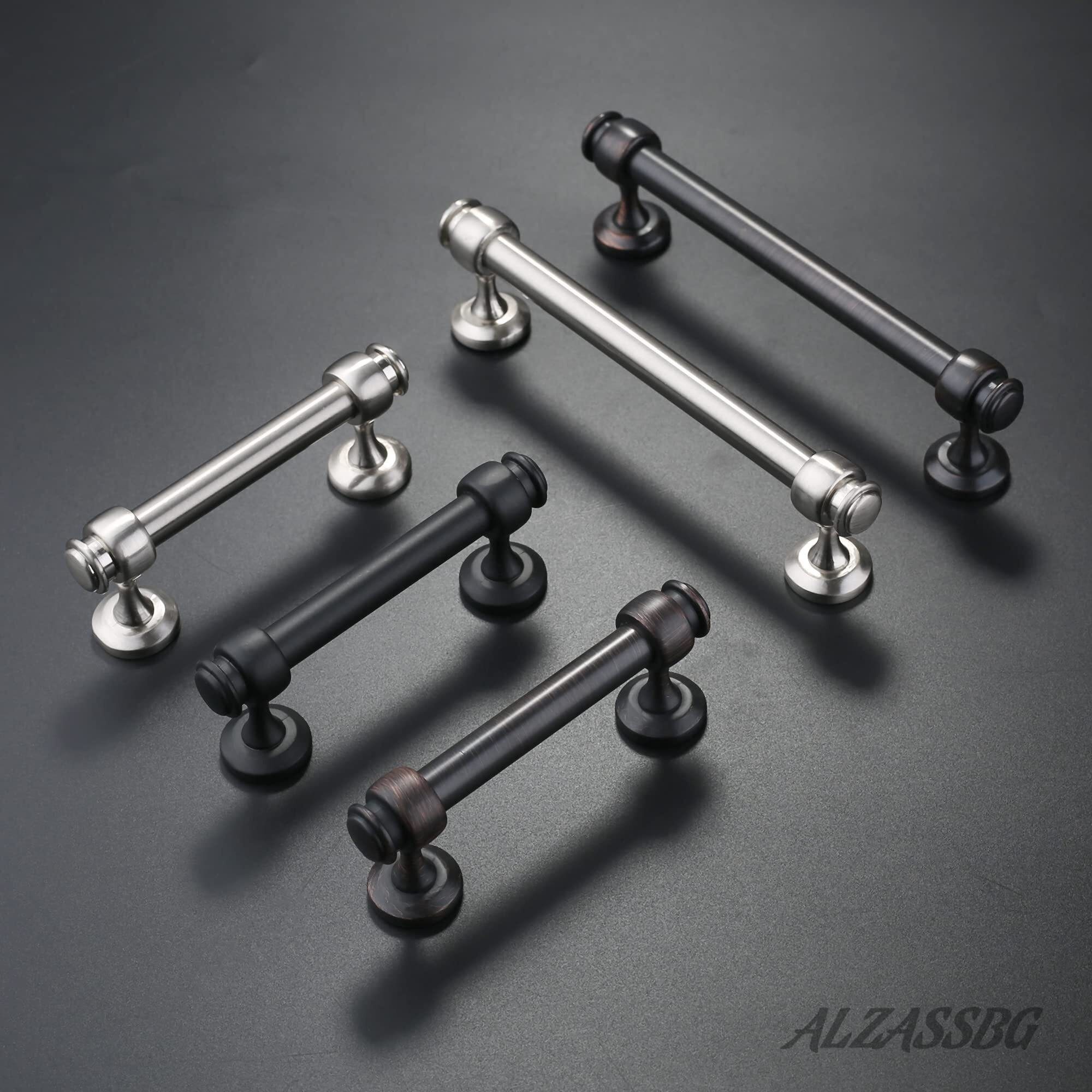 Alzassbg 15 Pack Oil Rubbed Bronze Cabinet Pulls, 3 Inch(76Mm) Hole Centers Cabinet Handles Kitchen Hardware Straight Bar For Cabinets And Drawer Al3082Orb