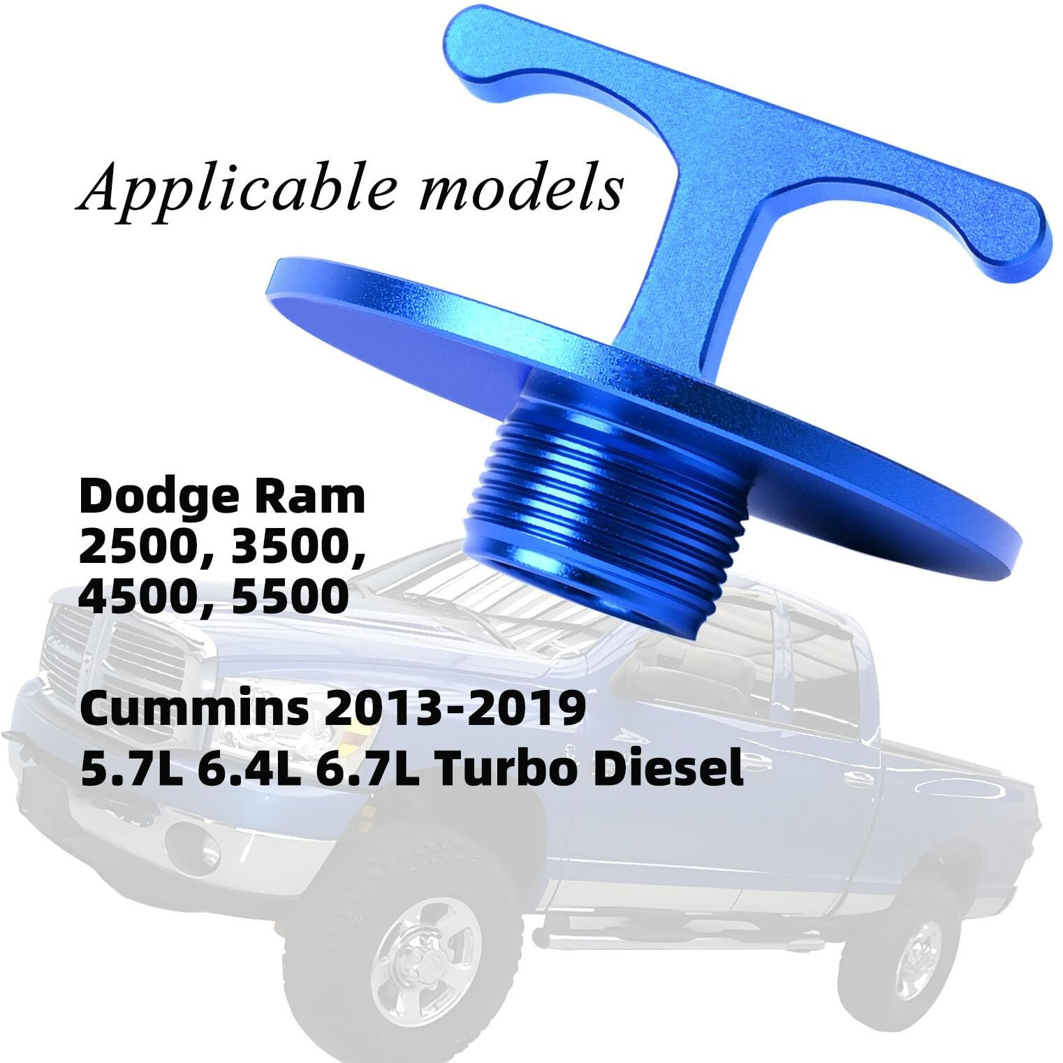 Aluminum Alloy Oil Filter Plug Tool, For Dodge Ram 2500, 3500, 4500, 5500. 5.7L 5.9L 6.4L 6.7L Cummins Turbo Diesel Mo285 05083285Aa Oil Filter Cap Off Tool-Car Accessories