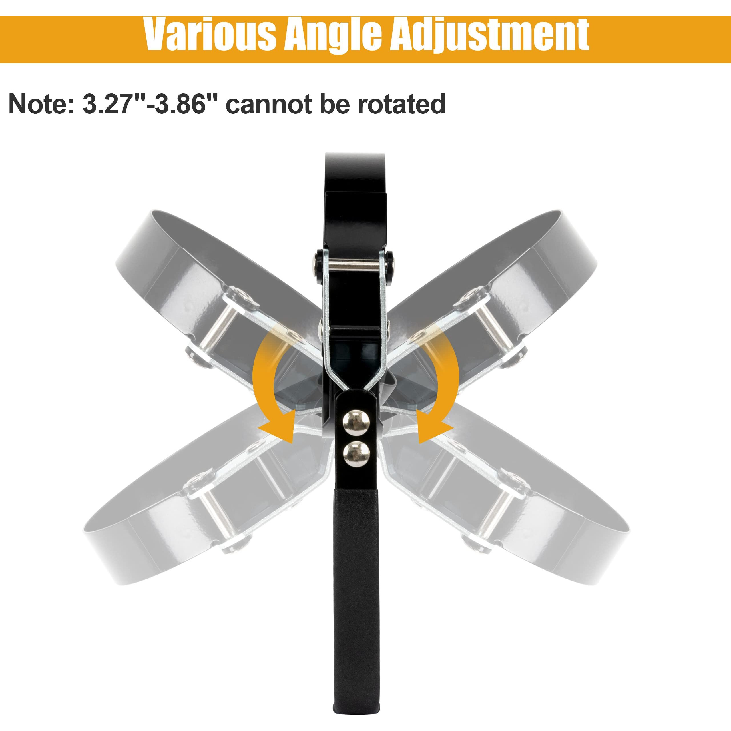 Yunmian Oil Filter Wrench Set, 4Pcs Heavy Duty Oil Filter Wrench 2.56   -3.11   , 3.27   -3.86   , 3.5   -3.86   , 4   -4.4   Swivel Oil Filter Remover Pliers, Oil Change Tools Set For Removing Oil Filters