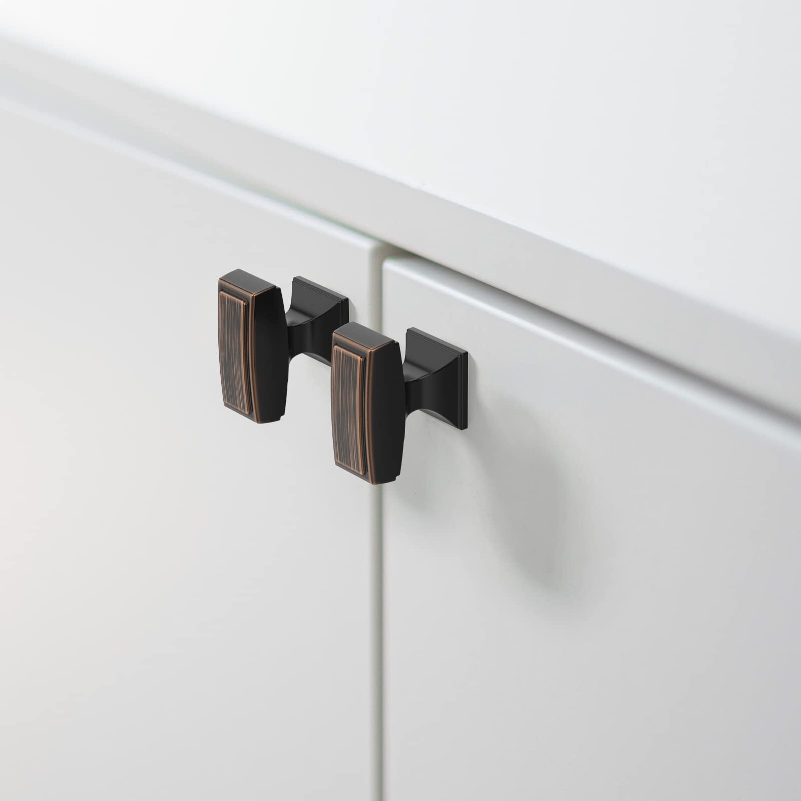 Asidrama 10 Pack 1.4 Inch(35Mm) Oil Rubbed Bronze Kitchen Cabinet Knobs Dresser Drawer Cabinet Hardware Zinc Knobs For Dresser Drawers