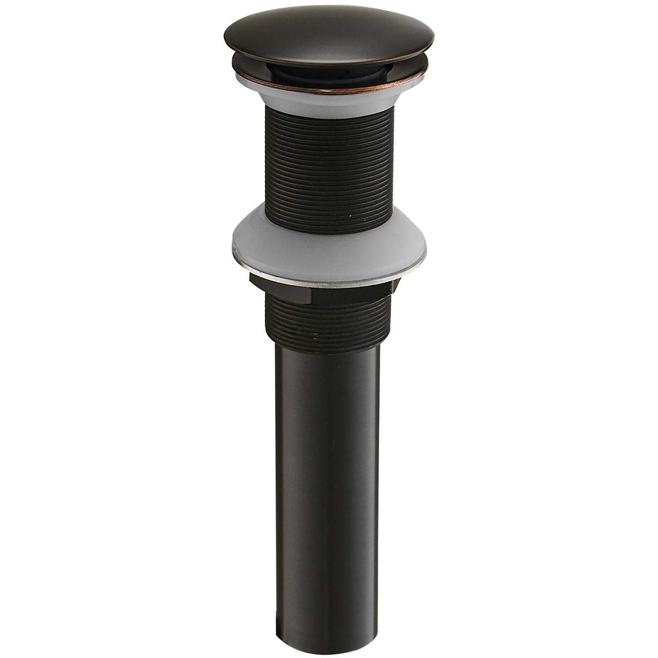 Homevacious 1 5/8"" Bathroom Faucet Vessel Vanity Sink Pop Up Drain Assembly Stopper Plug Without Overflow Fits Bathroom Standard Sink Hole 1-1/2"" To 1-3/4"" Oil Rubbed Bronze Push & Seal