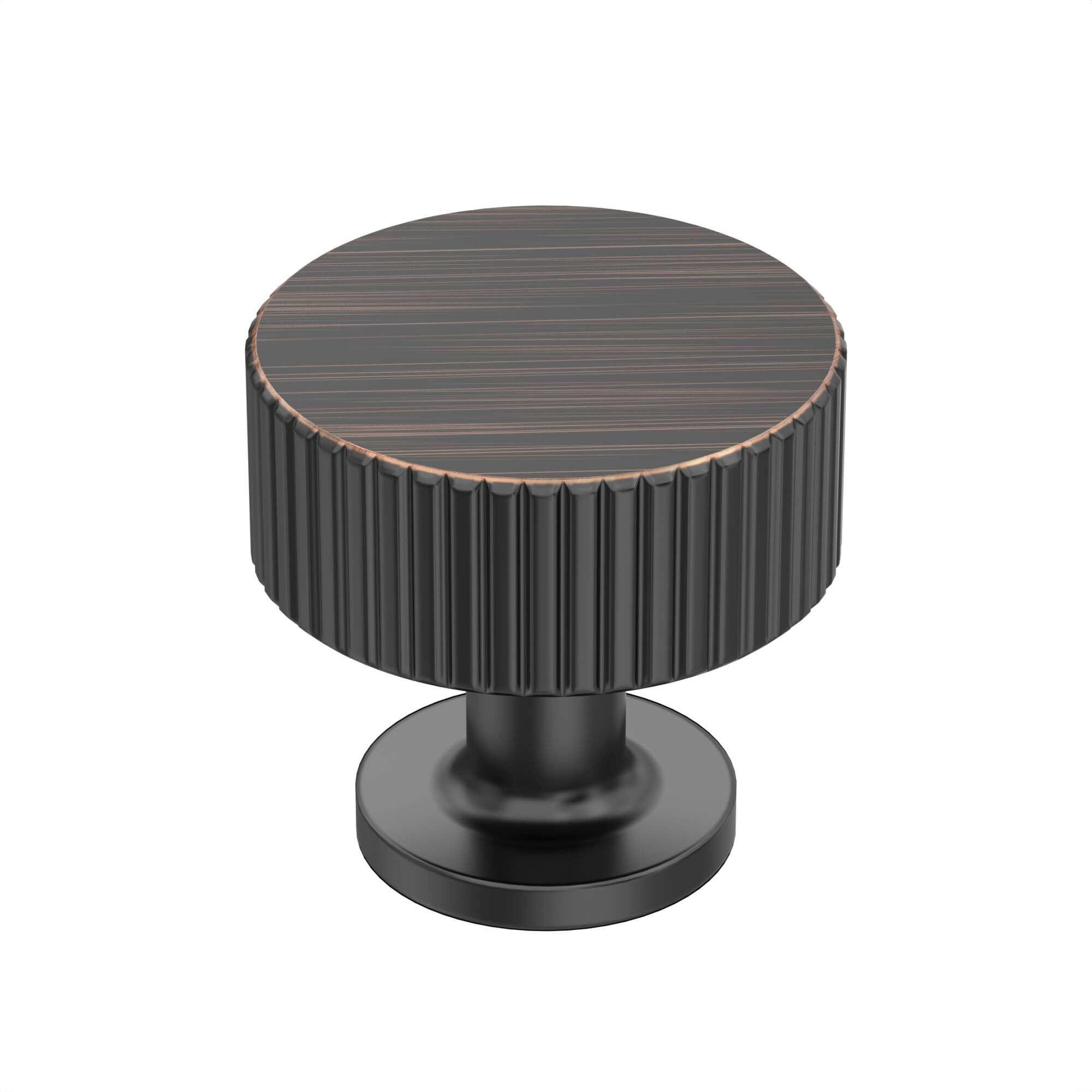 Alzassbg 10 Pack Oil Rubbed Bronze Cabinet Knobs, 1.1 Inch(28Mm) Diameter Cabinet Handles Kitchen Hardware For Cabinets And Drawers Al6095Orb