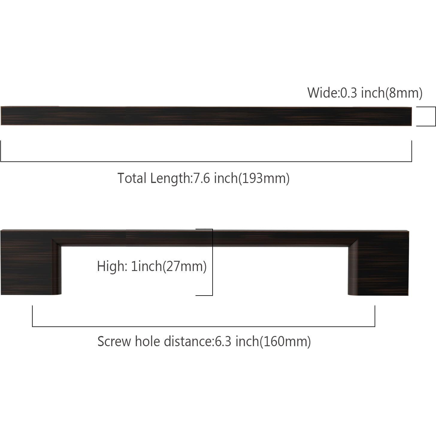Knoklock 10 Pack 6.3 Inch(160Mm) Kitchen Cabinet Handles Oil Rubbed Bronze Cabinet Pulls Kitchen Cabinet Hardware Drawer Pulls For Cupboard Wardrobe