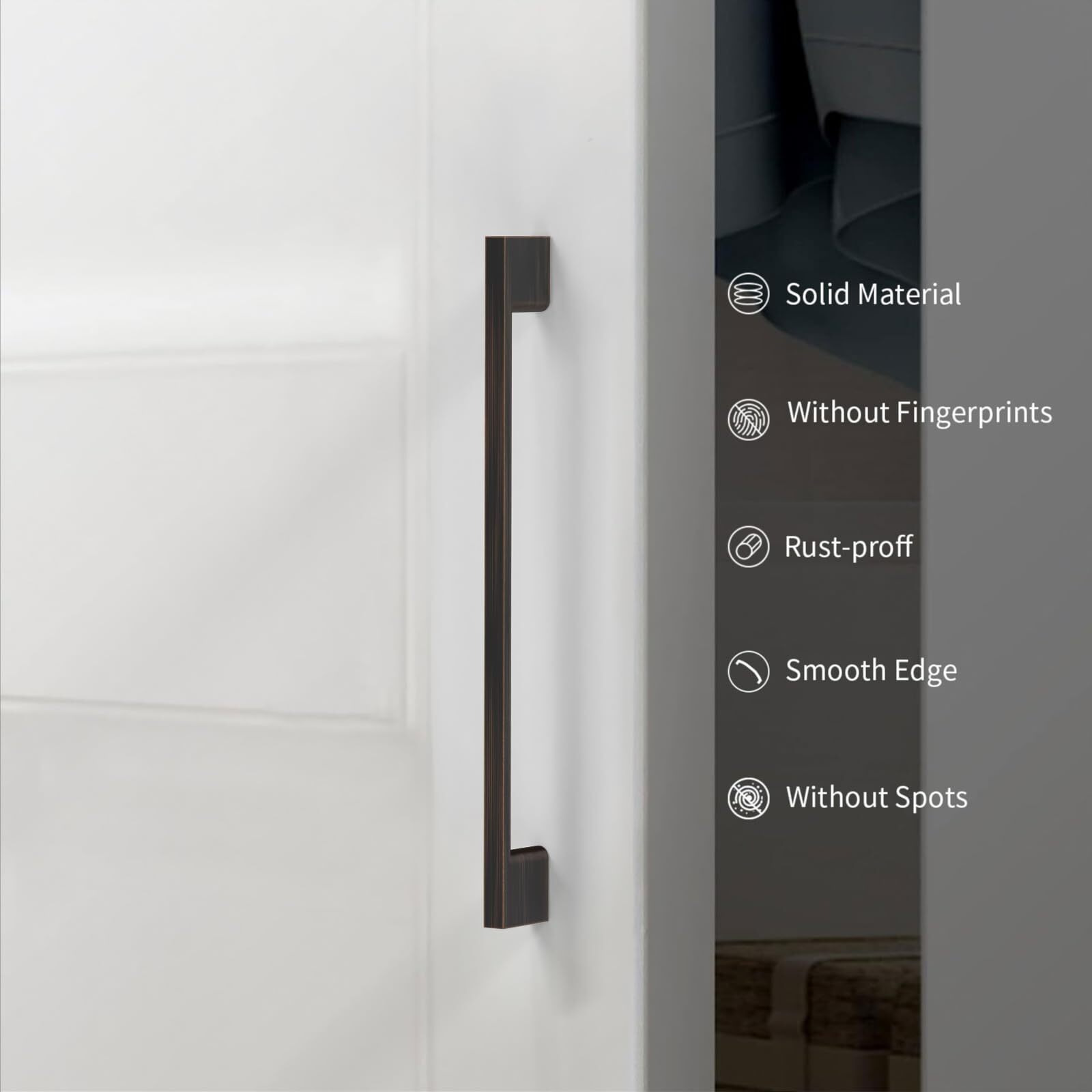 Knoklock 10 Pack 6.3 Inch(160Mm) Kitchen Cabinet Handles Oil Rubbed Bronze Cabinet Pulls Kitchen Cabinet Hardware Drawer Pulls For Cupboard Wardrobe