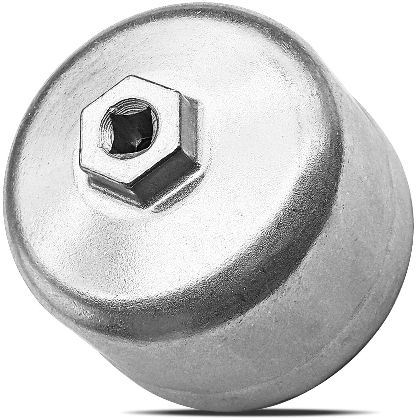 Lyxheth 86.6 Mm 16 Flutes Oil Filter Wrench, Oil System Tools, Oil Filter Wrench Removal Tool, Car Oil Filter Socket Car Accessories Compatible With Volvo Engines Cartridge Oil Filter Housing Caps