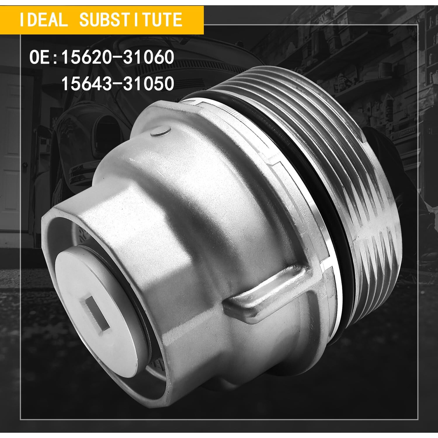 Oxcano Engine Oil Filter Cap Assembly And 64 Mm X 14 Flutes Oil Filter Wrench Removal Tool Replaces 15620-31060 15643-31050 Compatible With Toyota 4Runner Avalon Camry Fj Cruiser Highlander Rav4