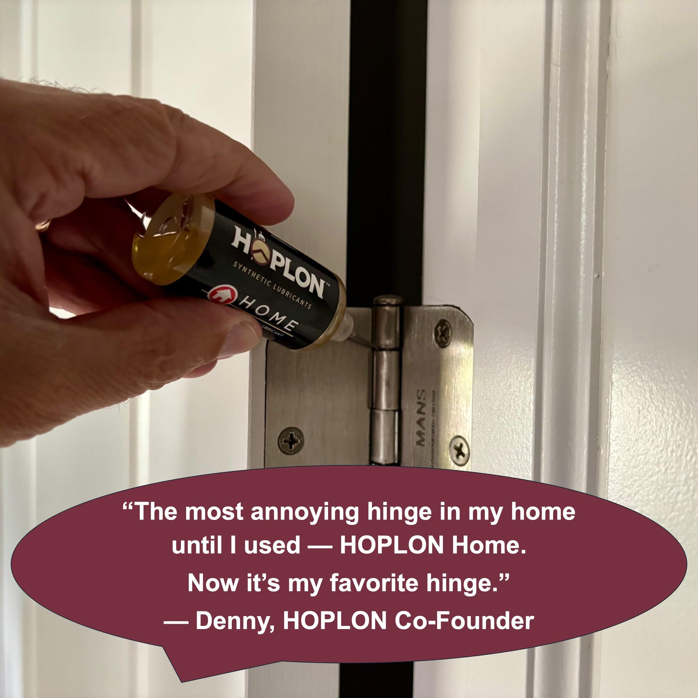 Hoplon Home Synthetic Garage Door Lubricant Spray - Home Lubricant With Mister & Needle Oiler For Door Hinges, Sliding Doors, Beard & Pet Clippers, Sewing Machines, Fishing Reels, Bikes & Low Odor