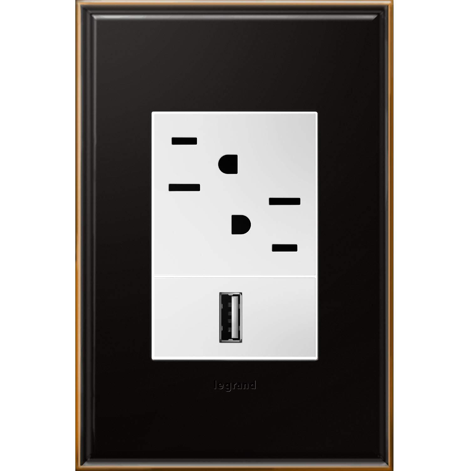 Legrand Adorne Oil-Rubbed Bronze, 1-Gang + Wall Plate, Awc1G3Ob4