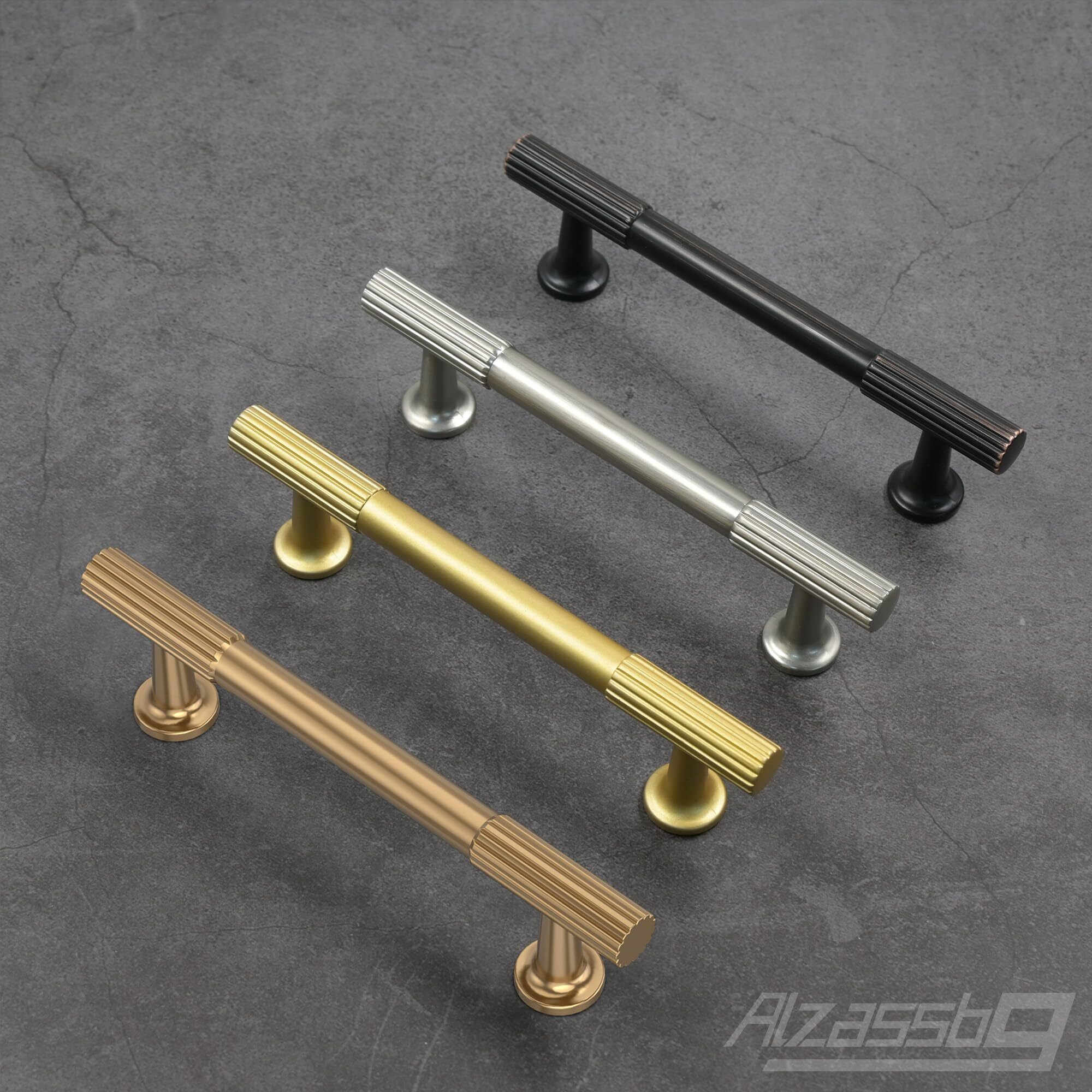 Alzassbg 10 Pack Oil Rubbed Bronze Cabinet Pulls, 5 Inch(128Mm) Hole Centers Cabinet Handles Kitchen Hardware For Cabinets And Drawers Al3095Orb