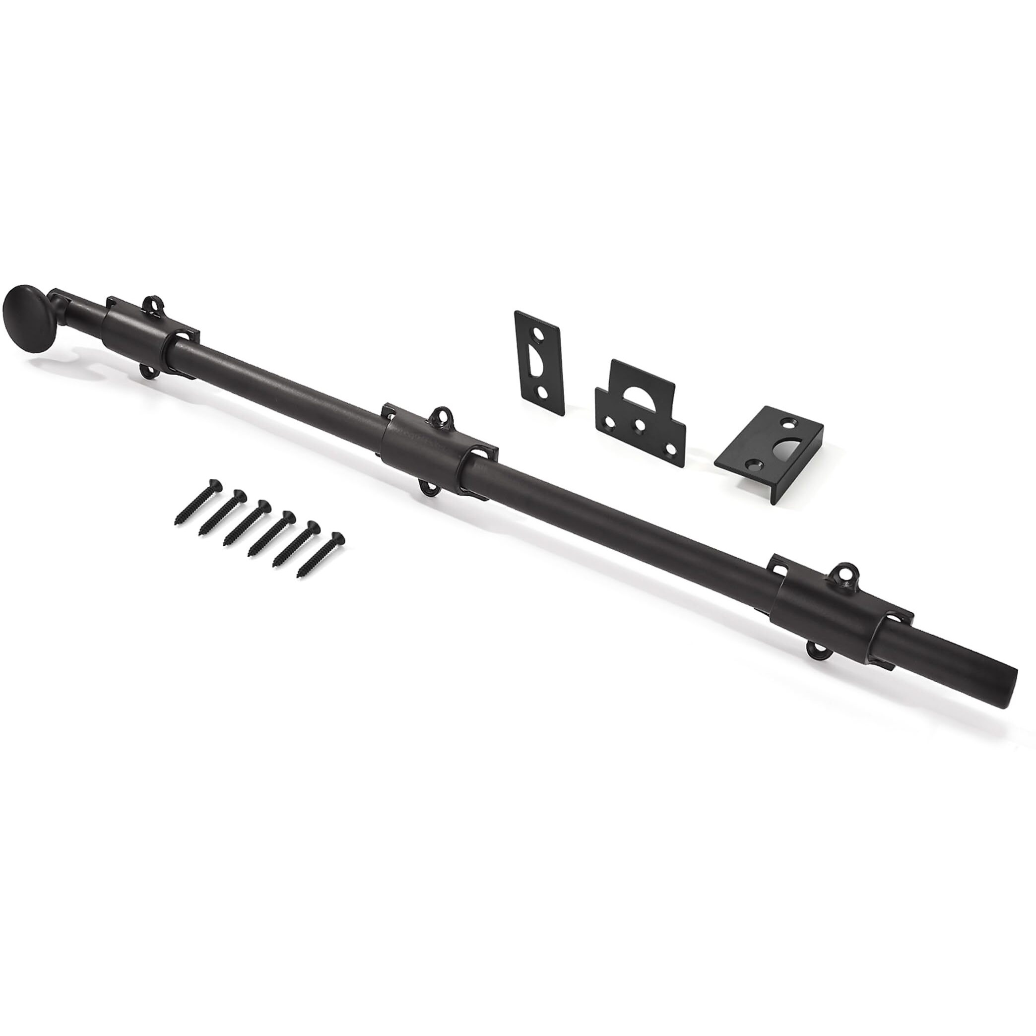 Khtumeware 18 Inches 1-Pack, Oil Rubbed Bronze Solid Brass Dutch Door Surface Slide Latches & Slide Surface Bolts, Decorative Surface Slide Bolts For Windows And Doors