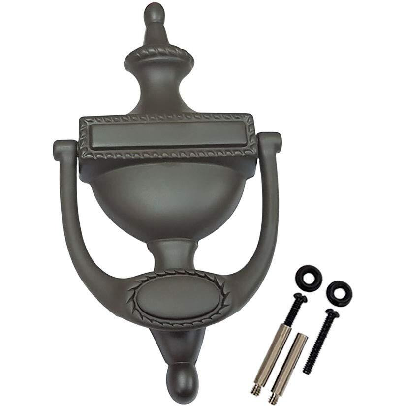 Qcaa Solid Brass Door Knocker, Victorian Rope Type, 7-3/8"", Orb (Oil Rubbed Bronze, Us10B), 1 Pack, Made In Taiwan