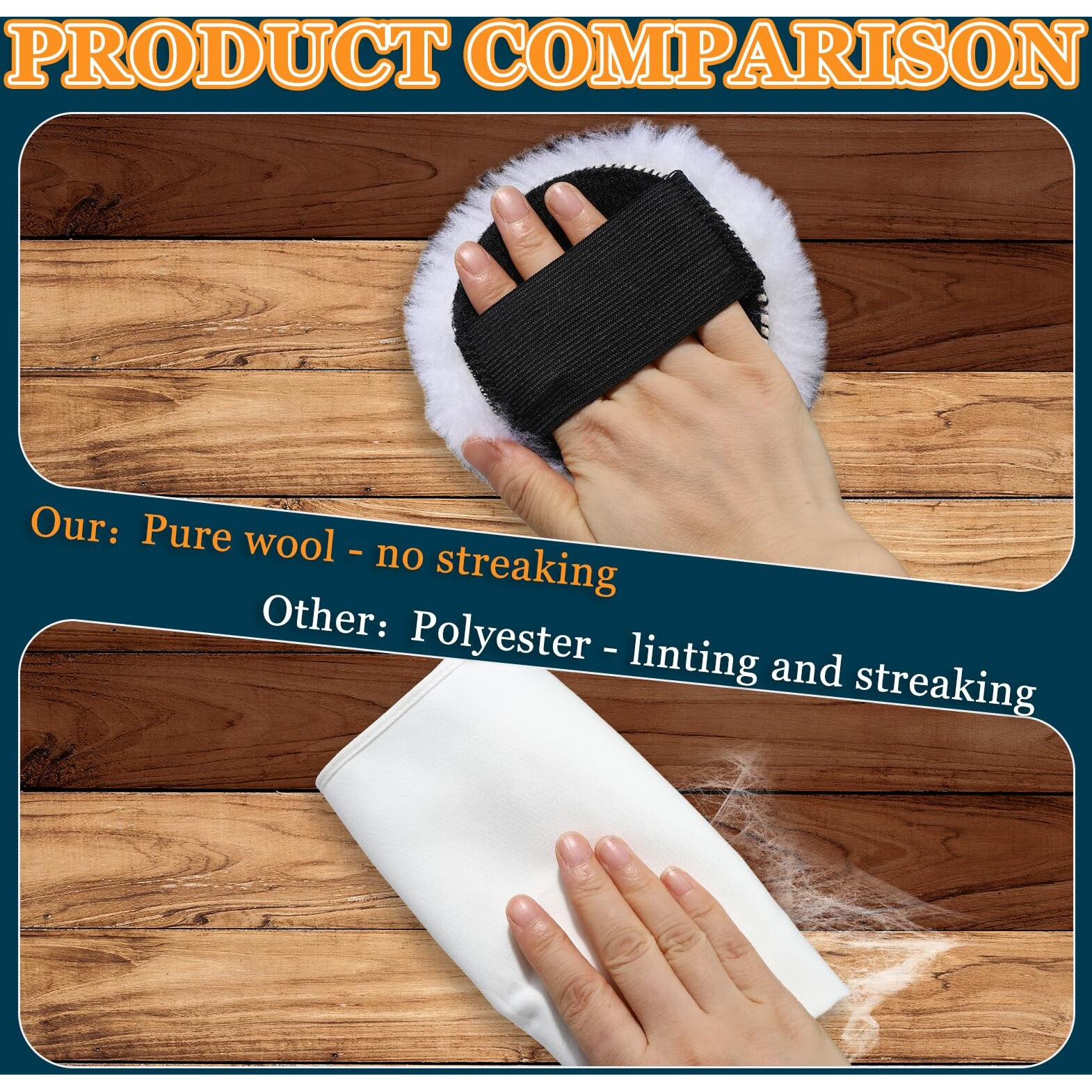 4 Pcs Lambswool Stain Pad 4 Inch Wood Stain Applicator Pads No Waste Reusable Lambswool Wax Applicator Staining Pads For Wood For Latex Oil Based Finishes Paints Buffing Polishing