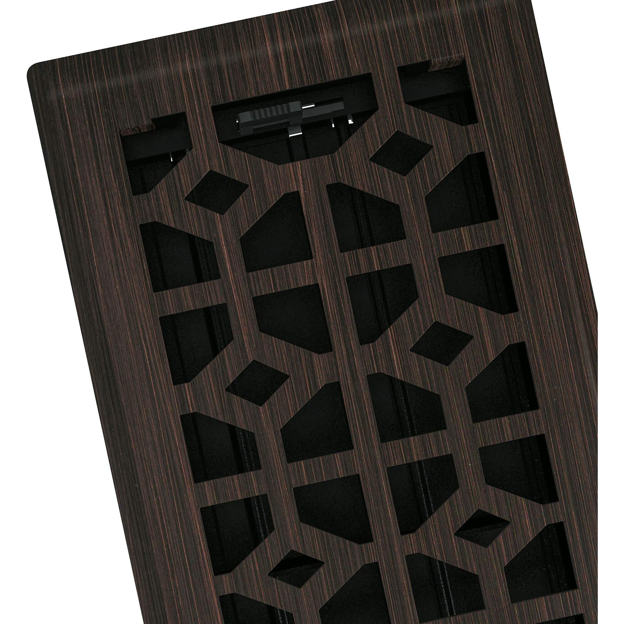 Imperial Rg3398 Templar Decorative Floor Register, 4X10 Inch, Oil Rubbed Bronze