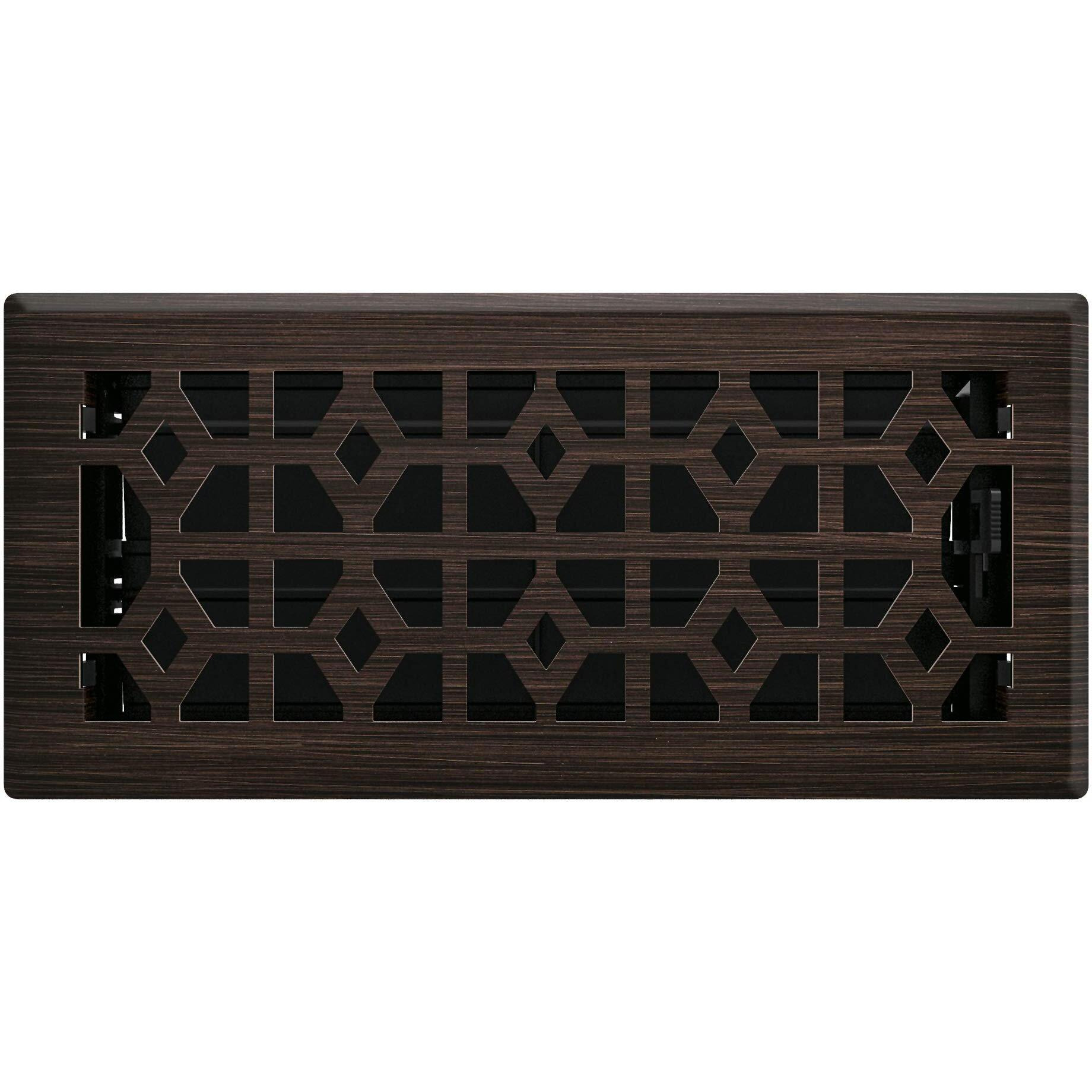 Imperial Rg3398 Templar Decorative Floor Register, 4X10 Inch, Oil Rubbed Bronze