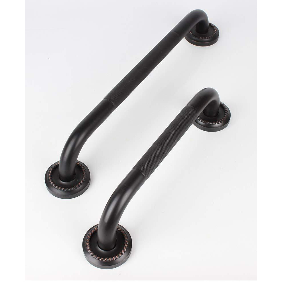 700Brass 20-Inch Grab Bar Featuring Anti-Slip Handrail, Solid Brass, Oil Rubbed Bronze, Heavy-Duty Construction Armrest, Bathroom Bathtube Shower Safety Rail