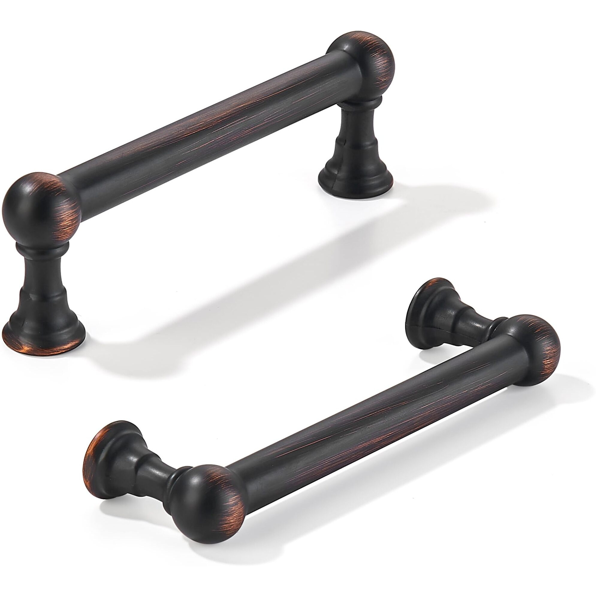 Khtumeware 10 Pack 4 Inch Hole Center Oil Rubbed Bronze Cabinet Pulls Heavy Duty Solid Cabinet Handles Cabinets Dressers Kitchens Handles Bathroom Cabinets