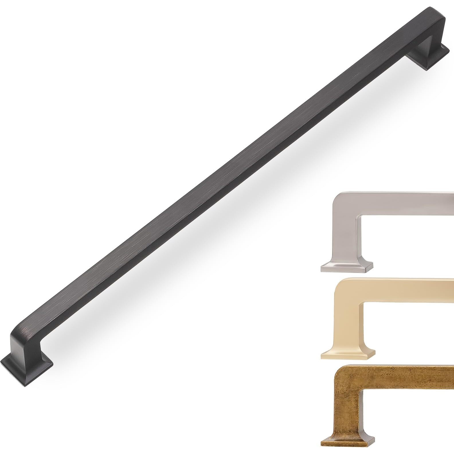 Komotia 10 Pack 15 Inch Cabinet Pulls Oil Rubbed Bronze Kitchen Cabinet Handles Zinc Alloy Drawer Pulls Solid Cabinet Hardware