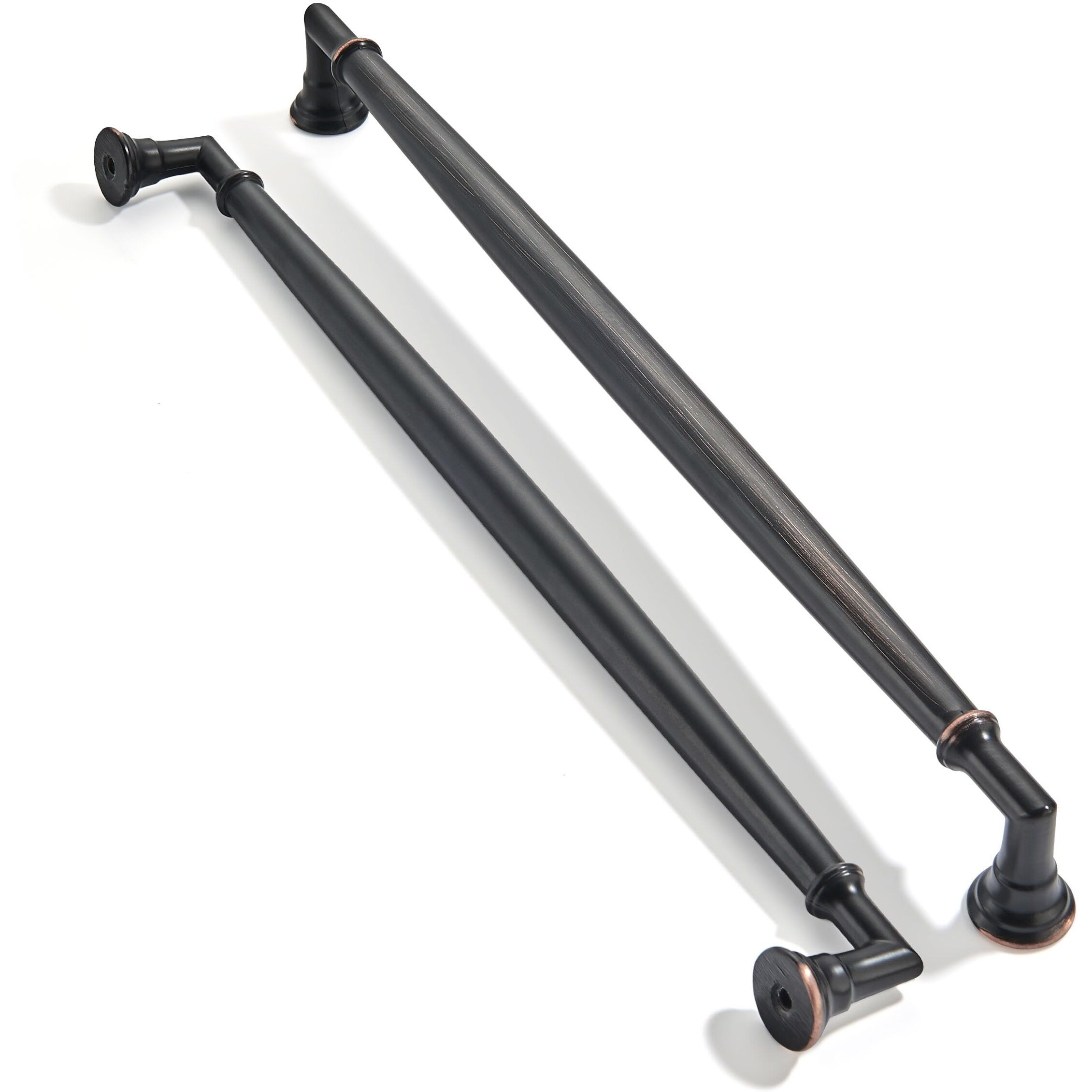 Zauyx 2 Pack 10 Inch Hole Center Oil Rubbed Bronze Cabinet Pulls Solid Heavy Duty Cabinet Pull Cabinet Handles Kitchen Cabinet Hardware Vanity Handles Bathroom Cabinet Pulls