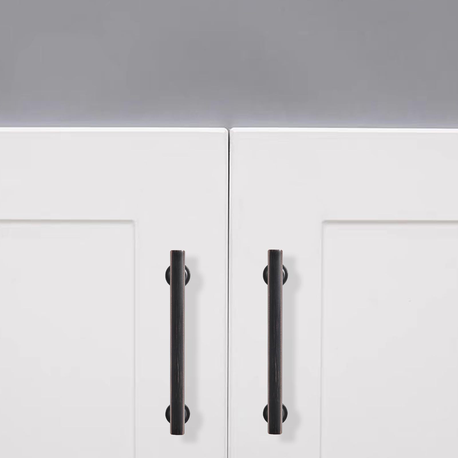 Zauyx 10 Pack Oil Rubbed Bronze 5 Inch Hole Center Cabinet Pulls Kitchen Cabinet Handles Solid Square Pulls For Kitchen Cabinet Door Handles Arch Dresser Handles For Cabinets And Drawers