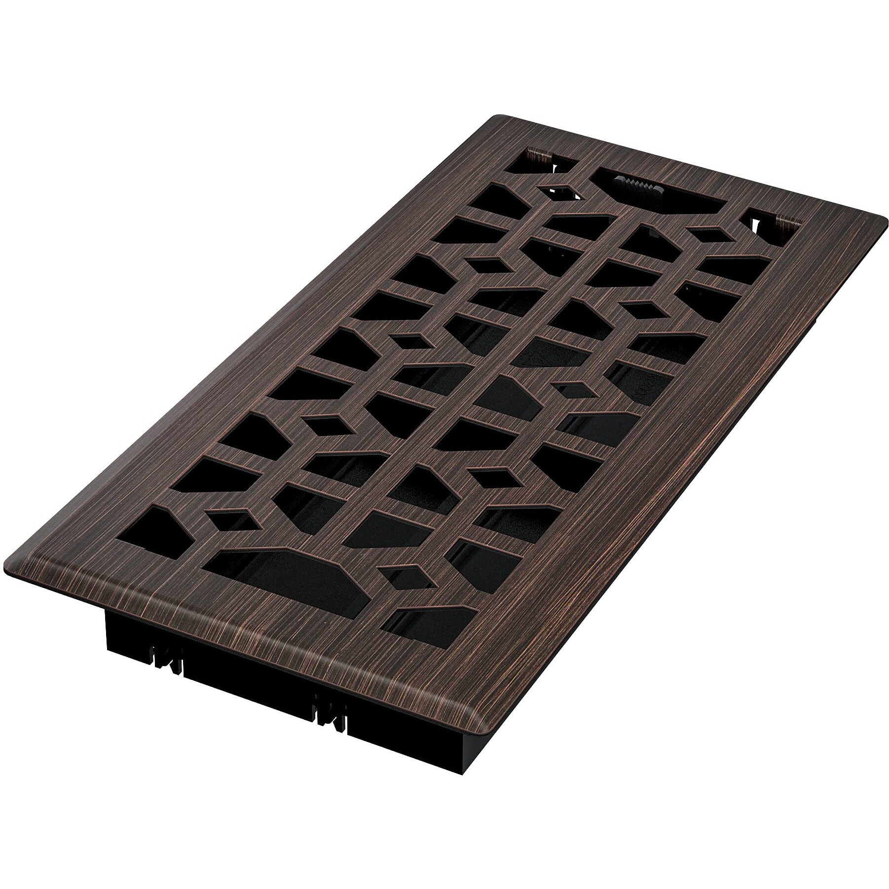 Imperial Rg3398 Templar Decorative Floor Register, 4 X 10-Inch, Oil Rubbed Bronze, 2 Pack