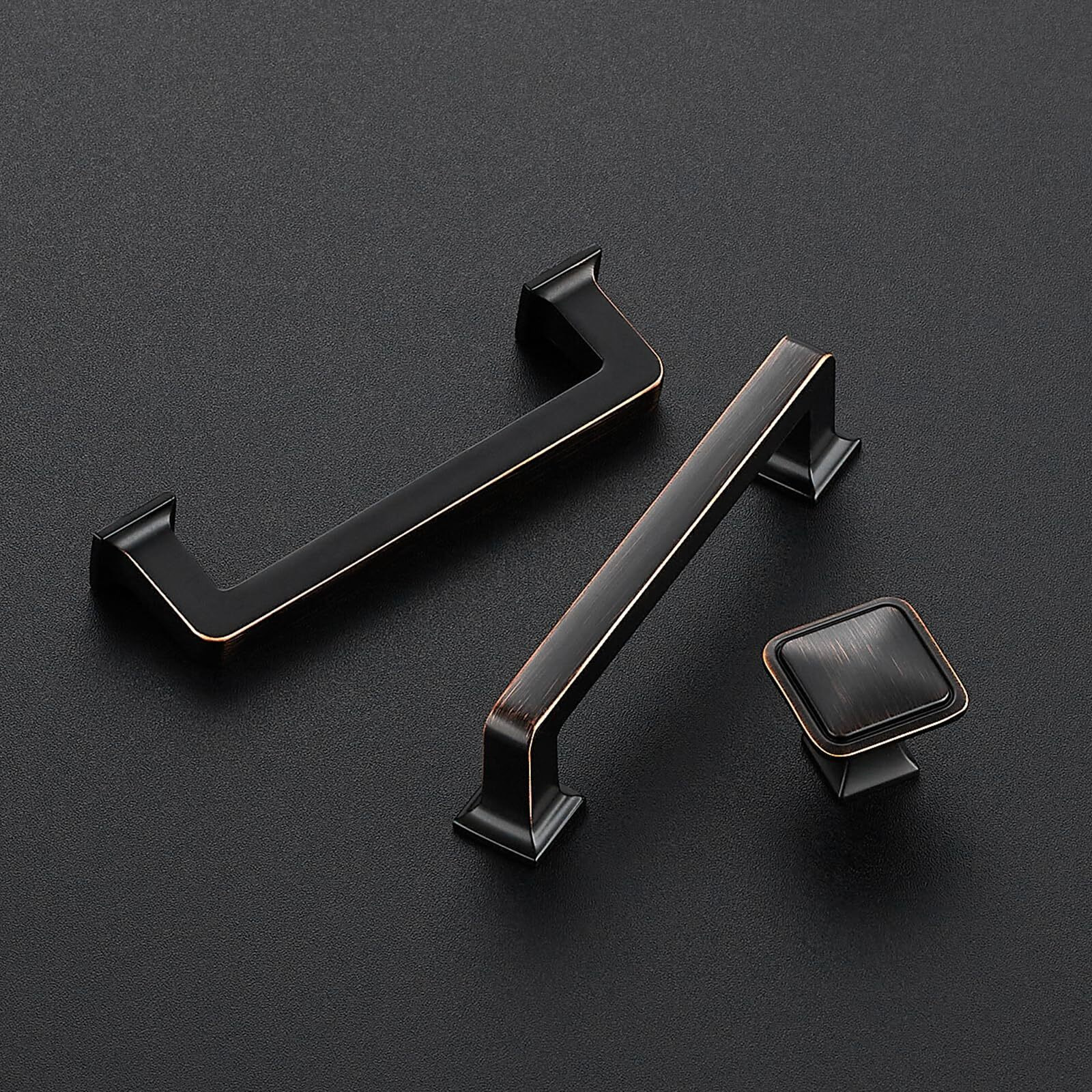 Ravinte Hardware 15 Pack Oil Rubbed Bronze Cabinet Pulls - 3-3/4 Inch (96Mm) Hole Centers, Solid Zinc Alloy Kitchen Handles & Drawer Pulls, Durable Hardware For Cabinets & Cupboards