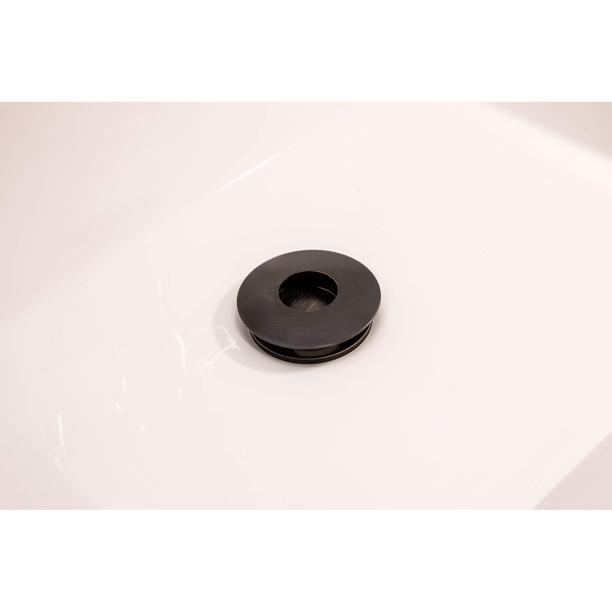 Keeney K820-76Brz Universal Push Button Bathroom Sink Drain Without Overflow - Oil Rubbed Bronze