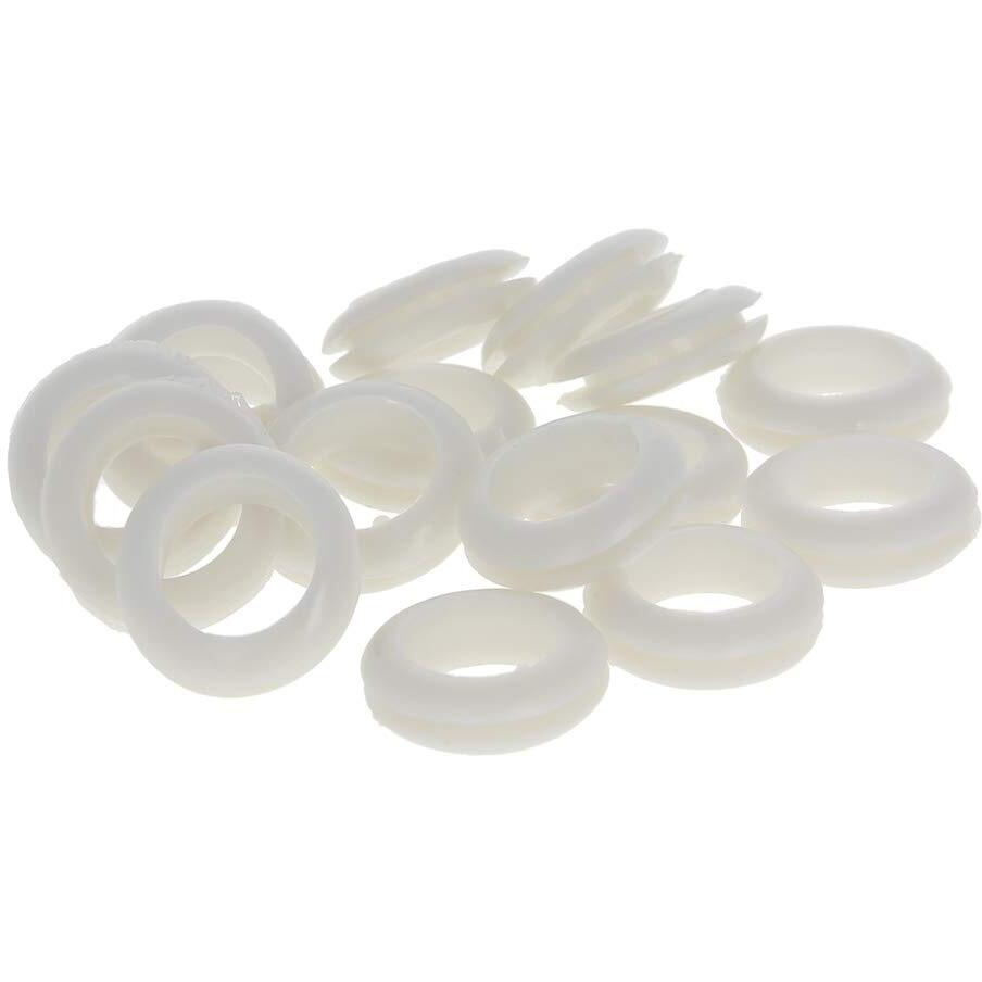 Fielect Rubber Grommet 50Pcs 18Mm Inner Dia Oil Resistant Armature Rubber Grommets For Wiring Cable White