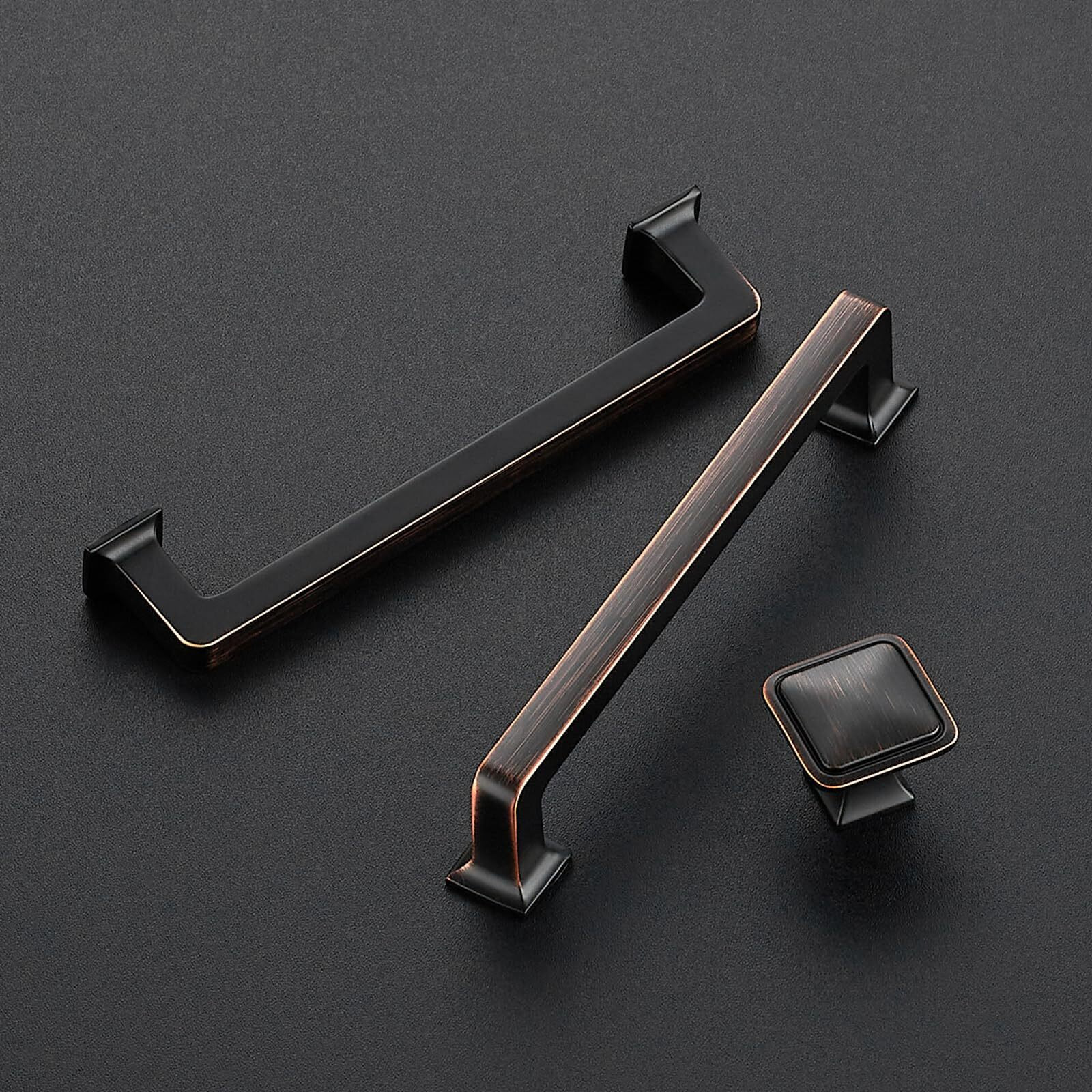 Ravinte Hardware 10 Pack Oil Rubbed Bronze Cabinet Pulls - 5 Inch (128Mm) Hole Centers, Solid Zinc Alloy Kitchen Handles & Drawer Pulls, Durable Hardware For Cabinets & Cupboards