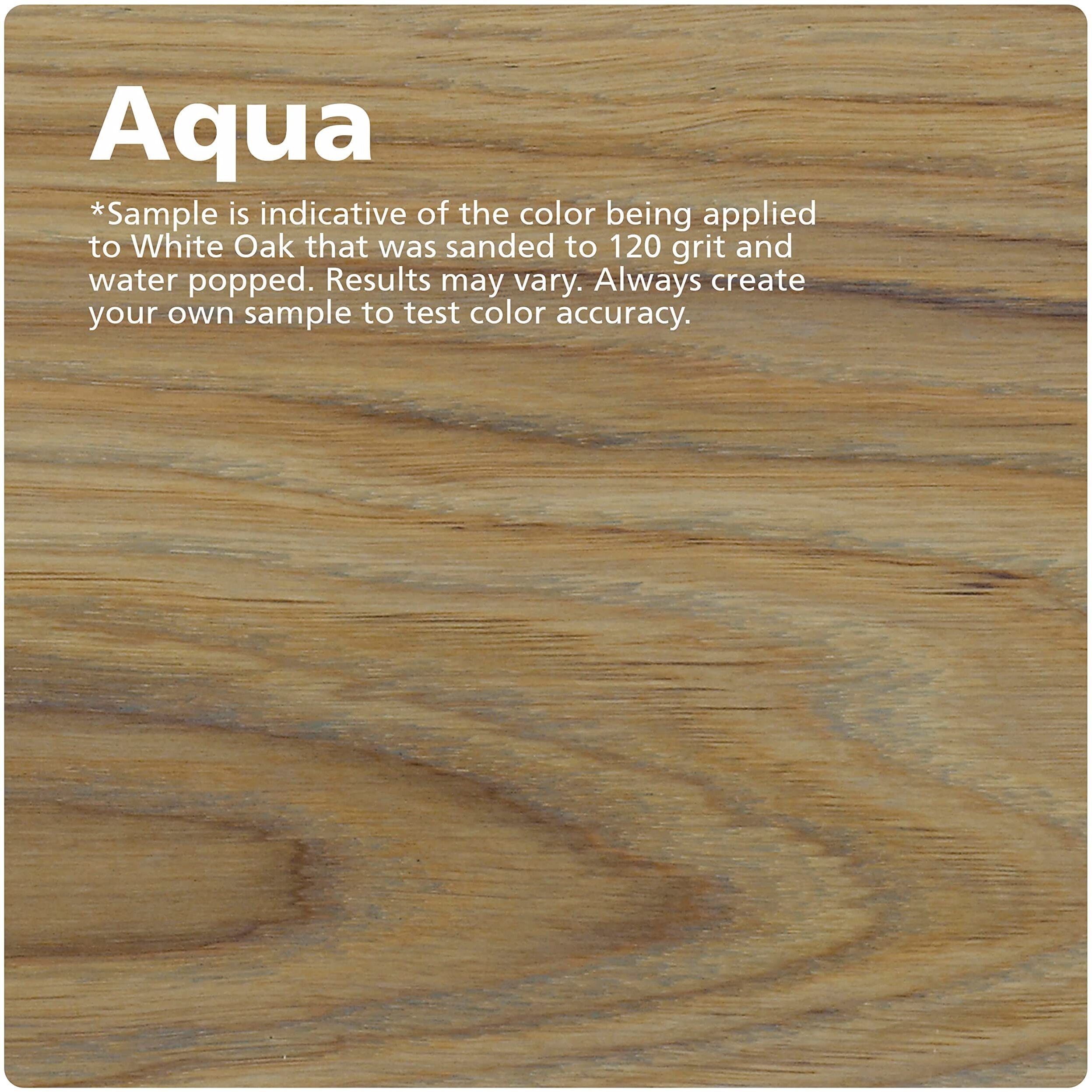 Rubio Monocoat Wood Stain & Finish 175 Ft - Aqua | Oil Plus 2C | Quick-Dry, Eco-Friendly Linseed Wood Oil For Indoor Use, Includes Accelerator (Part B) | Protector | 350 Ml