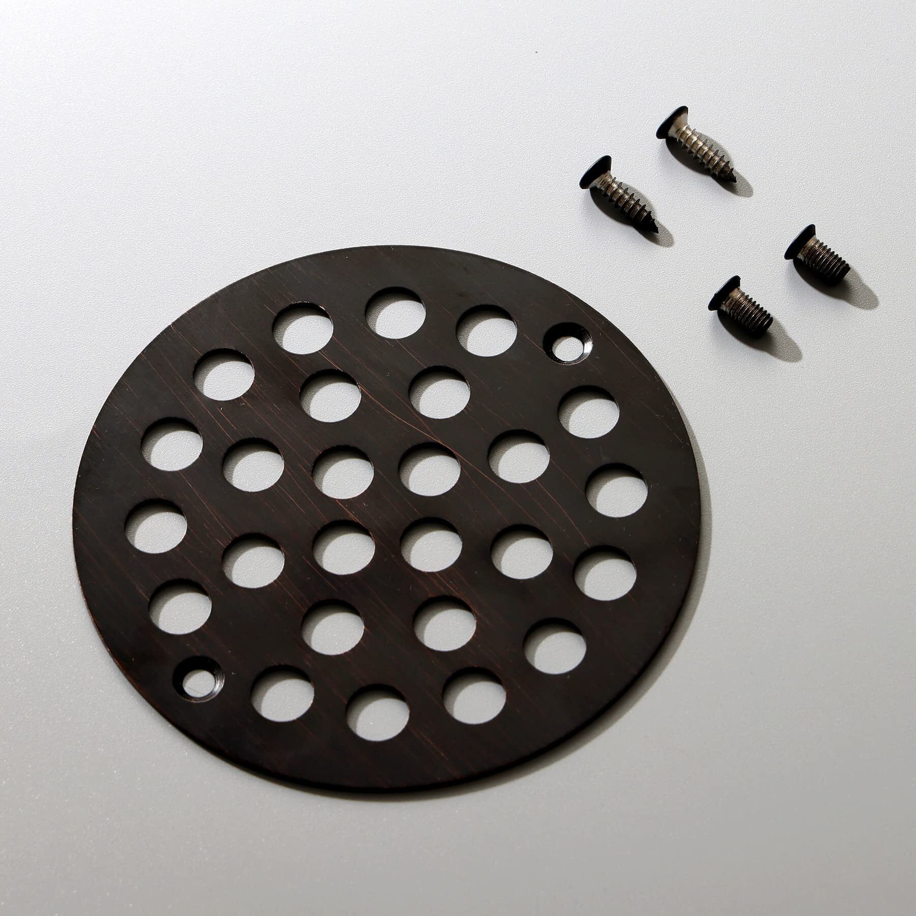 Evangeline 4 Inch Shower Drain Cover Replacement Bathroom Grate Drain Strainer Round (Oil Rubbed Bronze)