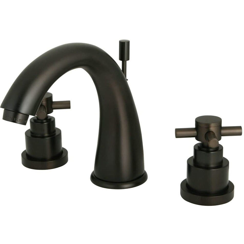 Kingston Brass Ks2965Ex Elinvar Widespread Lavatory Faucet, 7-Inch Spout Reach, Oil Rubbed Bronze