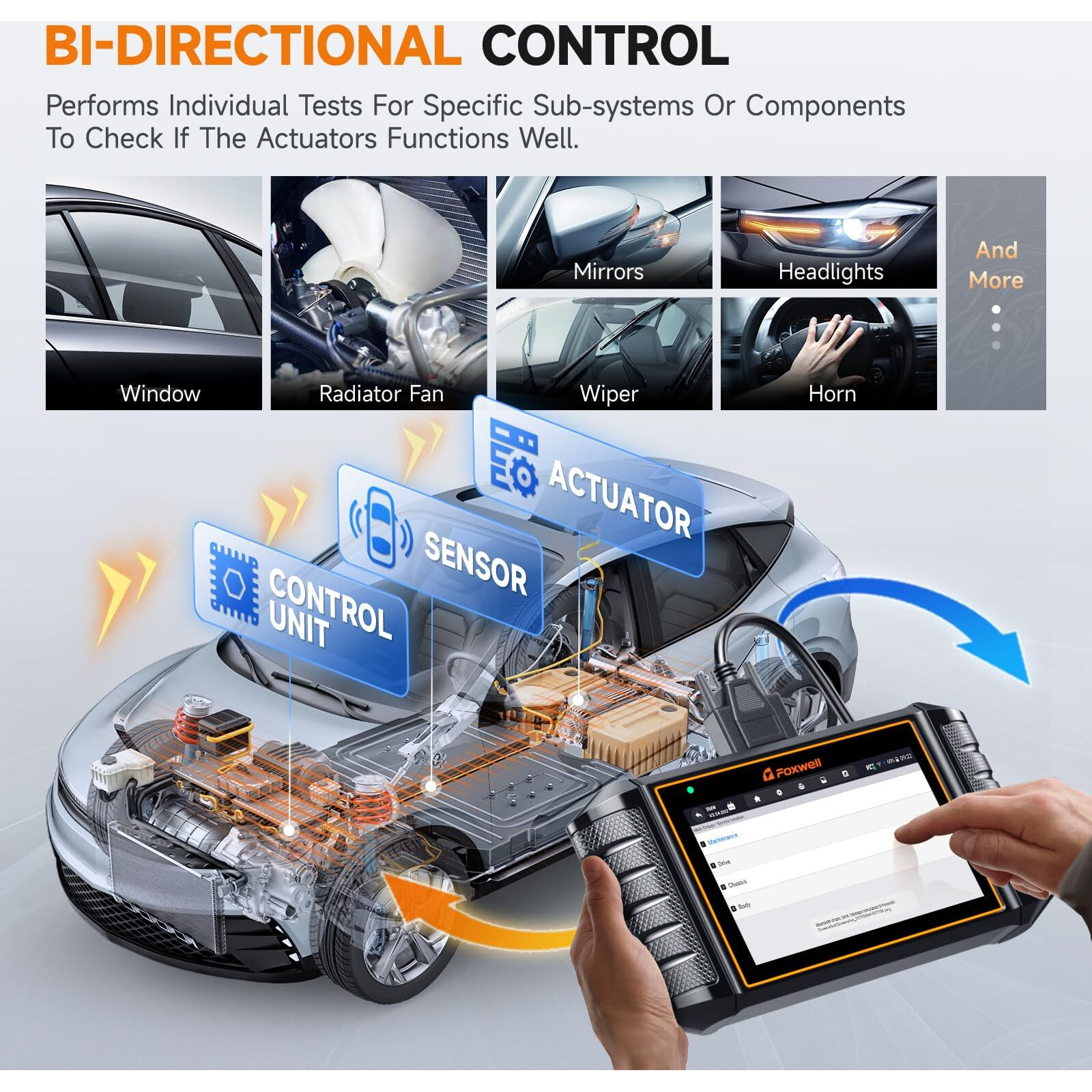 Foxwell Nt710 Fit For Gm Diagnostic Scan Tool, Bi-Directional All System Obd2 Scanner For Chevrolet Buick Gmc Cadillac, All Resets Code Reader Oil Epb Sas Tpms Abs Bleeding Throttle Crankshaft Relearn