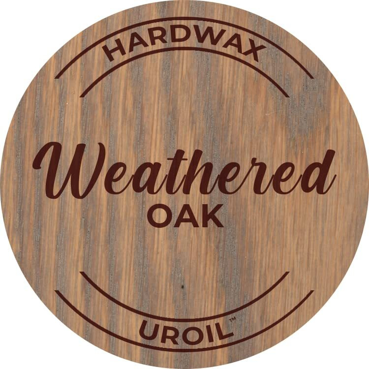 Unocoat Hardwax Uroil With Activator - Made In Usa, Advanced Wood Grain Treatment For Indoor Applications, Urethane-Modified Hard Wax Oil, For Any Wood Species-1 Pint (16Oz / 473Ml) - Weathered Oak