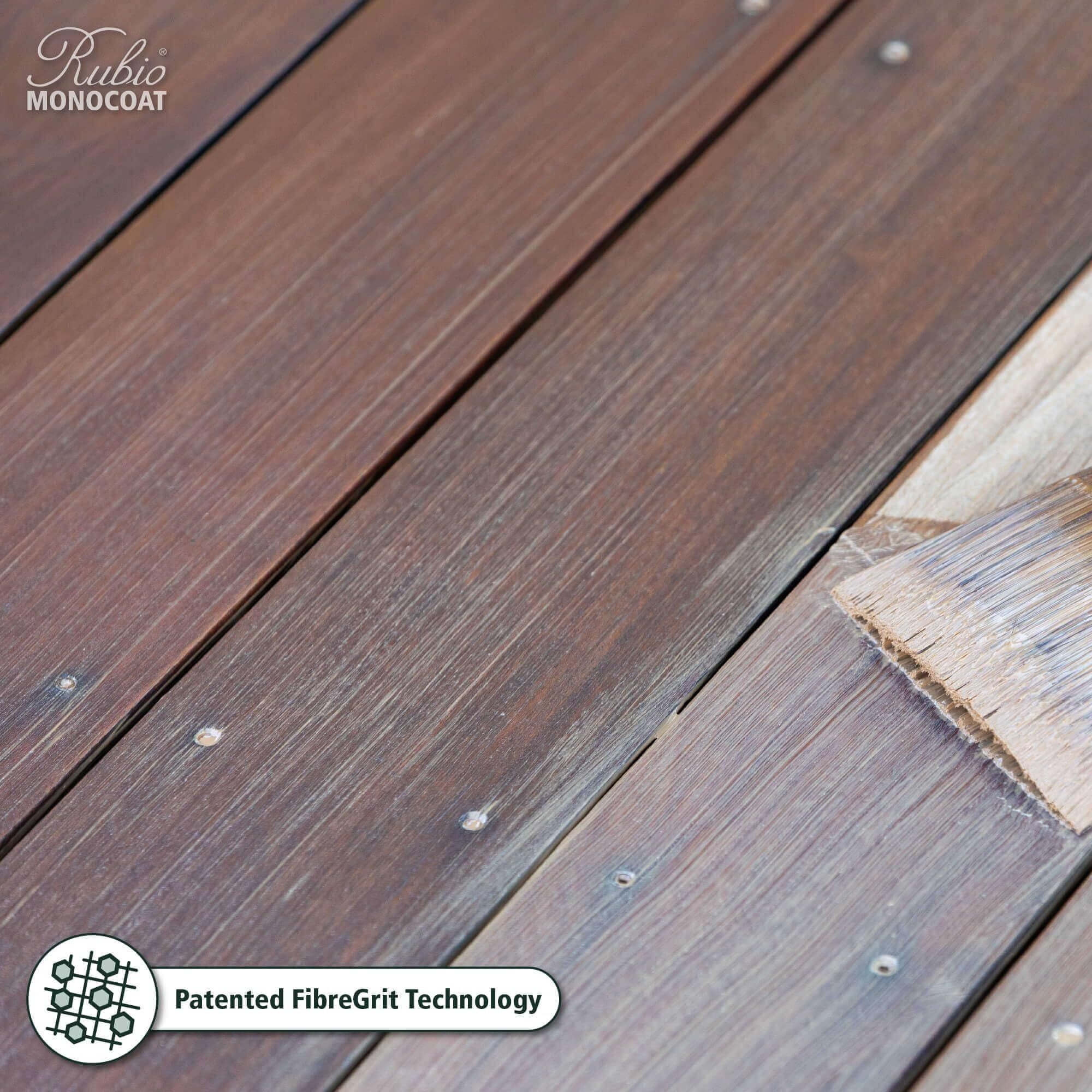 Rubio Monocoat Durogrit Outdoor Wood Oil, Stain & Sealer - Foxy Brown | 1 Layer, Uv Protection For Deck, Fence & Furniture | 30 Ml Sample