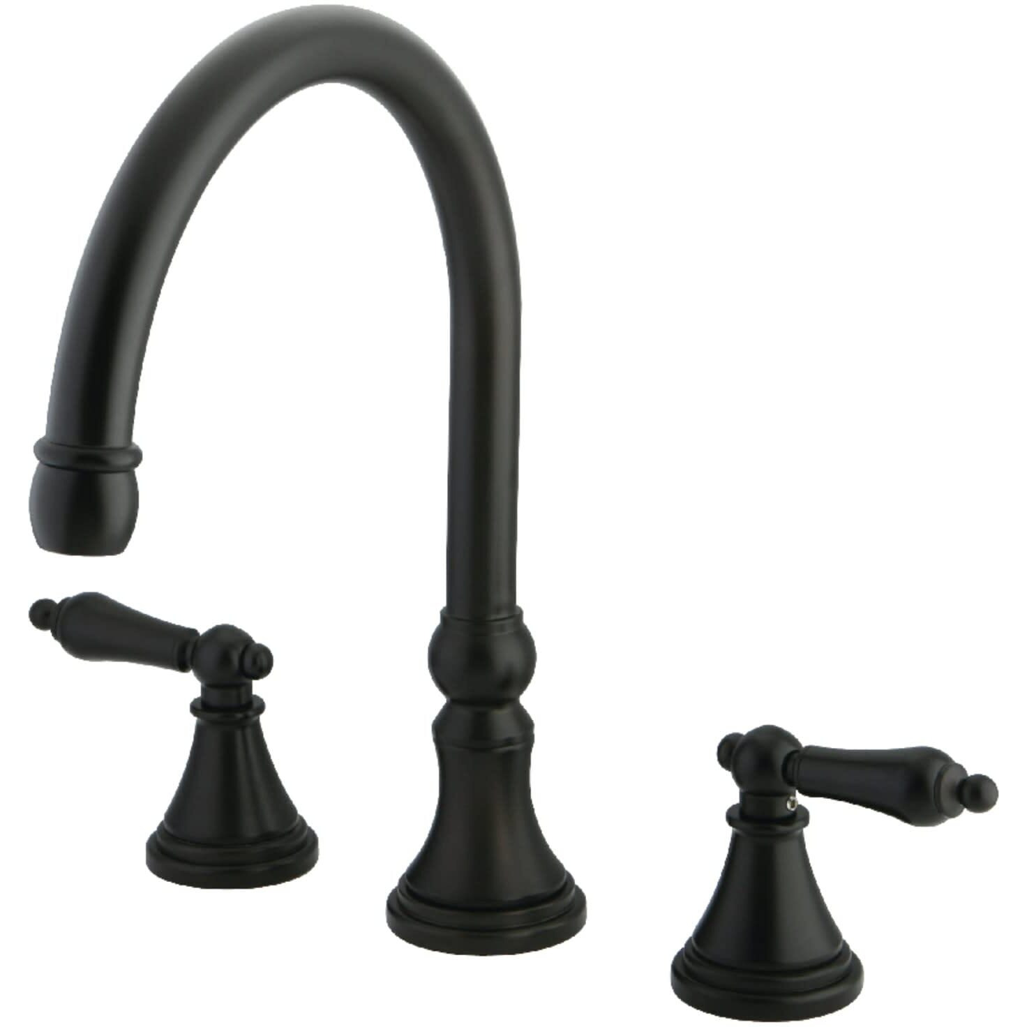 Kingston Brass Ks2345Al Roman Tub Faucet, 8-Inch Adjustable Center, Oil Rubbed Bronze